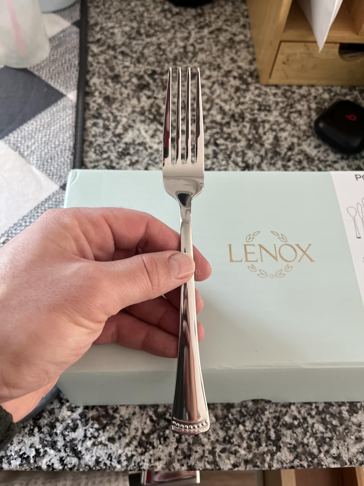 Lenox Silverware Set For 12, Portola 65-Piece Flatware Set with Serving Utensils, Service For 12, 18/10 Stainless Steel Flatware, Dishwasher Safe, Knives Spoons and Forks (Silver, 65 pieces) customer photo 2