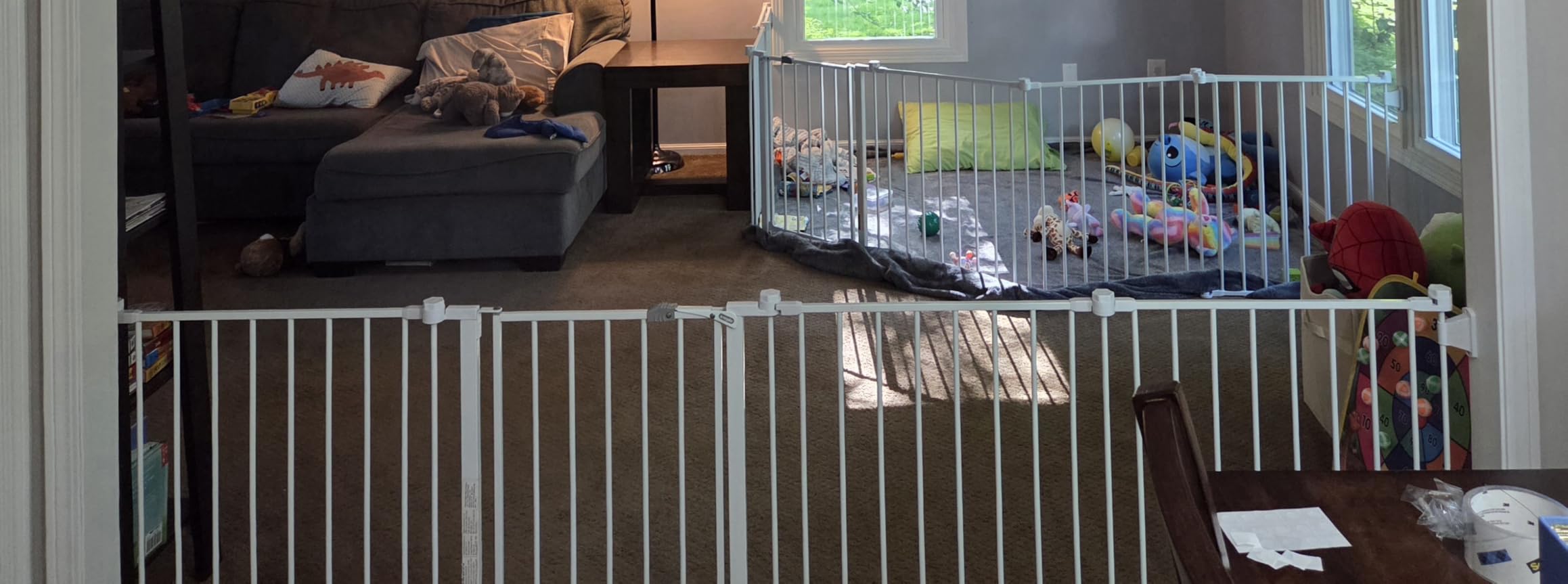Regalo Safety 24-192 Metal 2-in-1 Super Wide Baby Gate & Play Yard | Adjustable Playpen, For Doorways & Open Spaces, For Babies, Toddlers & Pets, White, Tested & Trusted for 30 Years customer photo 2