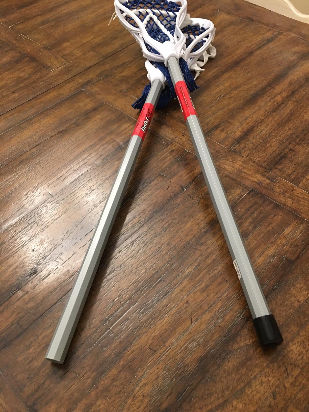 STX FiddleSTX Three Player Game Set with Two Field Player Sticks One Goalie Stick Mini Goal and Balls, White/Grey customer photo 2