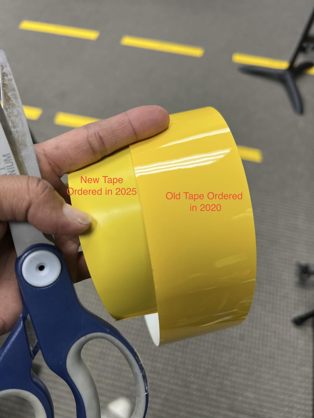 Brady ToughStripe Floor Marking Tape - Yellow, Non-Abrasive Floor Tape - 2