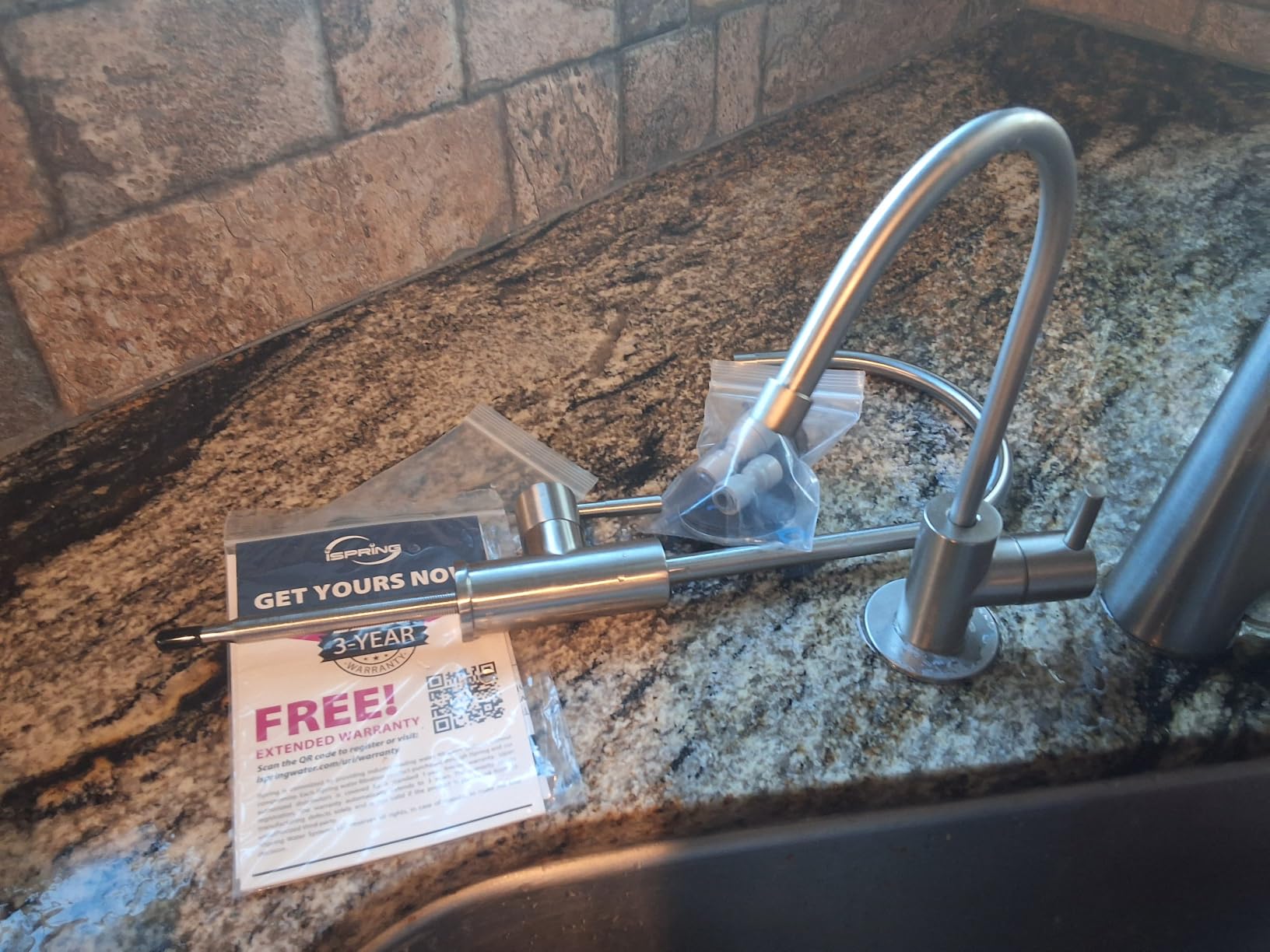 iSpring RCC7AK-BN NSF Certified, 75 GPD, Alkaline 6-Stage Reverse Osmosis System, pH+ Remineralization RO Water Filter System Under Sink Patented Top-Mounted Faucet Design for Easy Installation customer photo 1