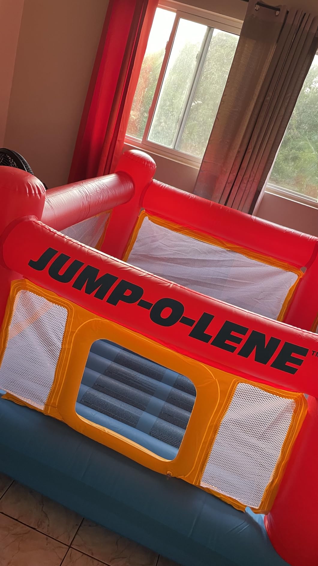 Intex Inflatable Jump-O-Lene Trampoline Bounce House with Crawl-Thru Door & Net - Indoor & Outdoor Backyard Blow-Up Bouncy Playhouse for Kids Ages 3-6 customer photo 2