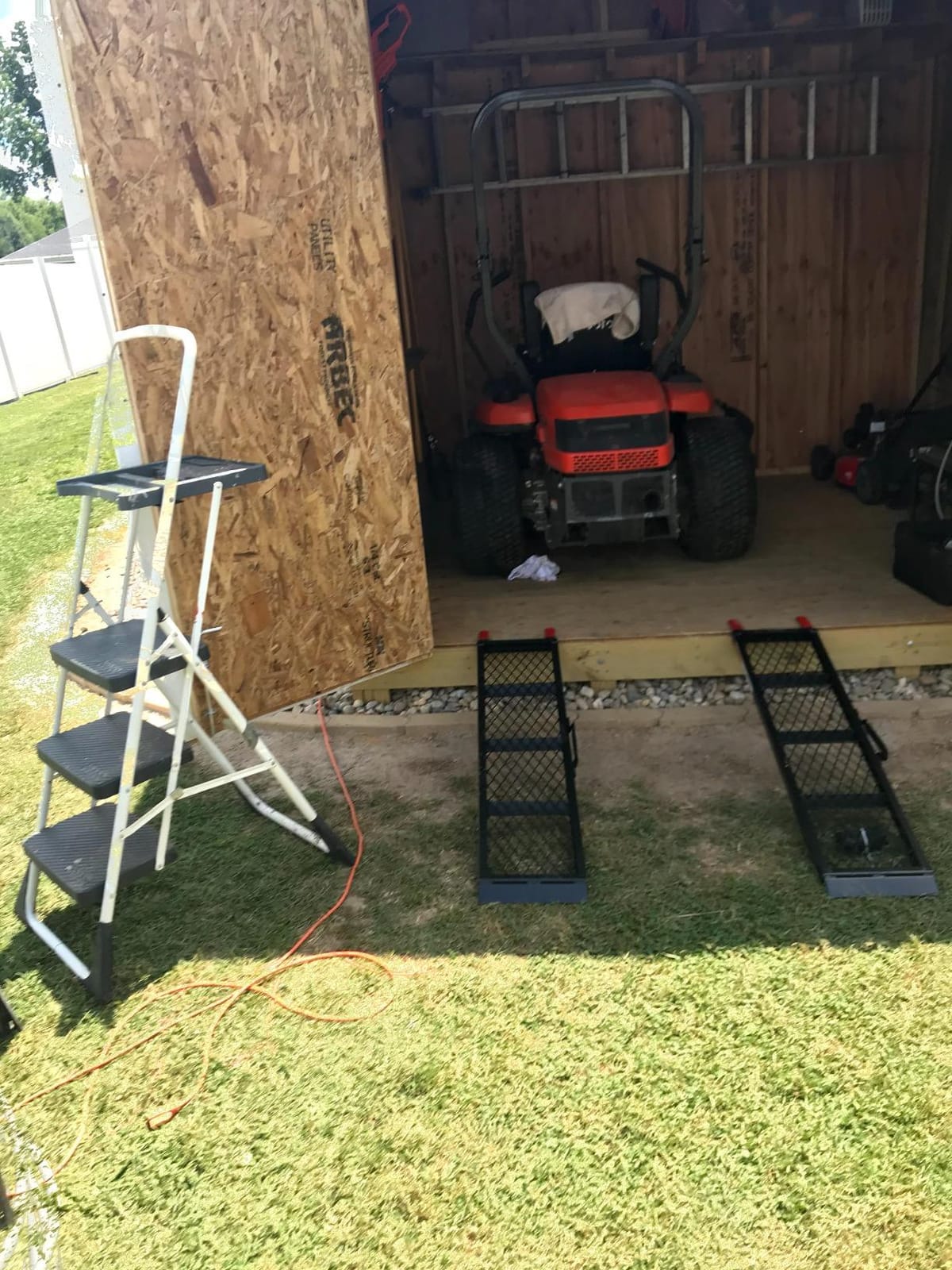 4' ATV UTV Trailer Ramp, 1,600 lb, Black Widow - Loading, lawn mower, golf cart, included safety straps, steel mesh, handles for easy carrying customer photo 1