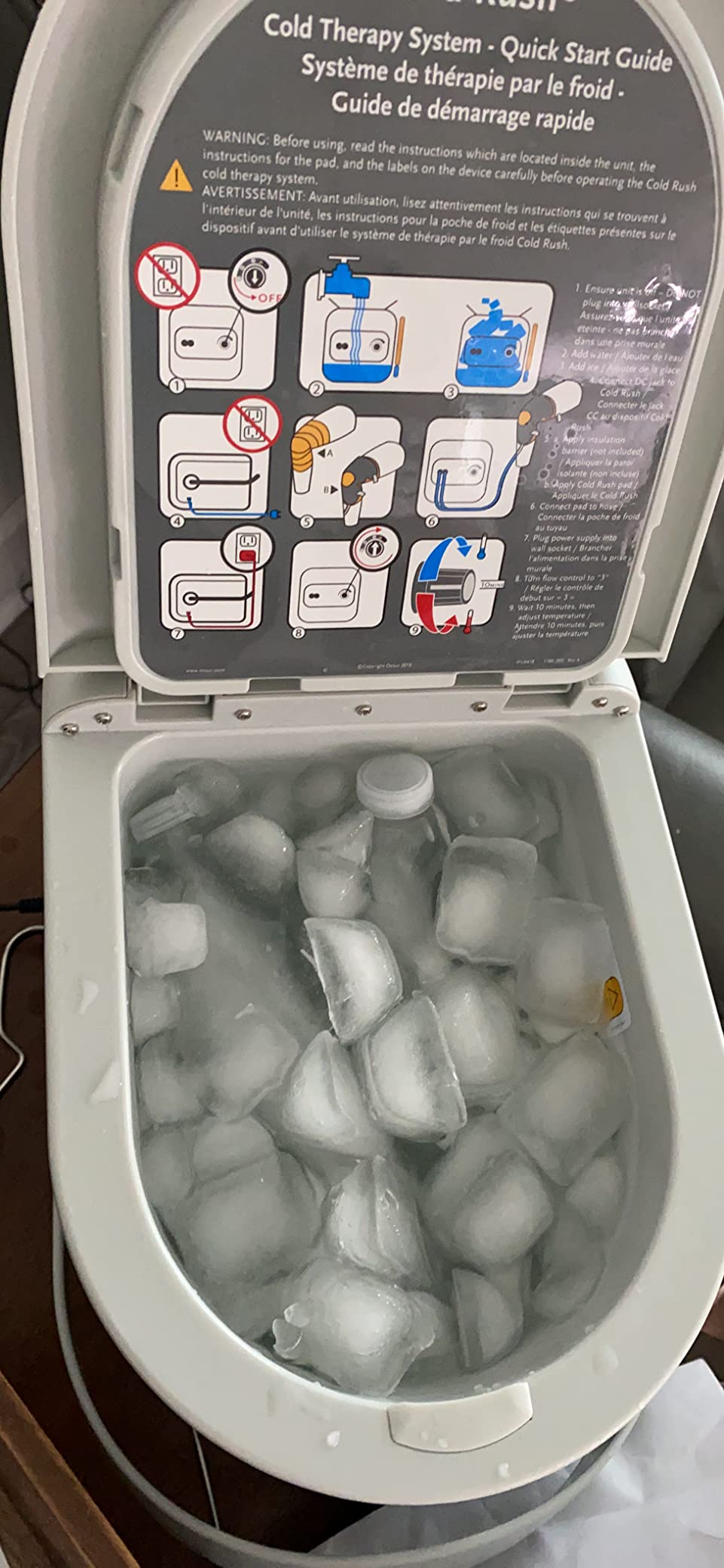 Ossur Cold Rush Therapy Machine System with Large Shoulder Pad- Ergonomic, Adjustable Wrap Pad Included- Quiet, Lightweight and Strong Cryotherapy Freeze Kit Pump customer photo 1