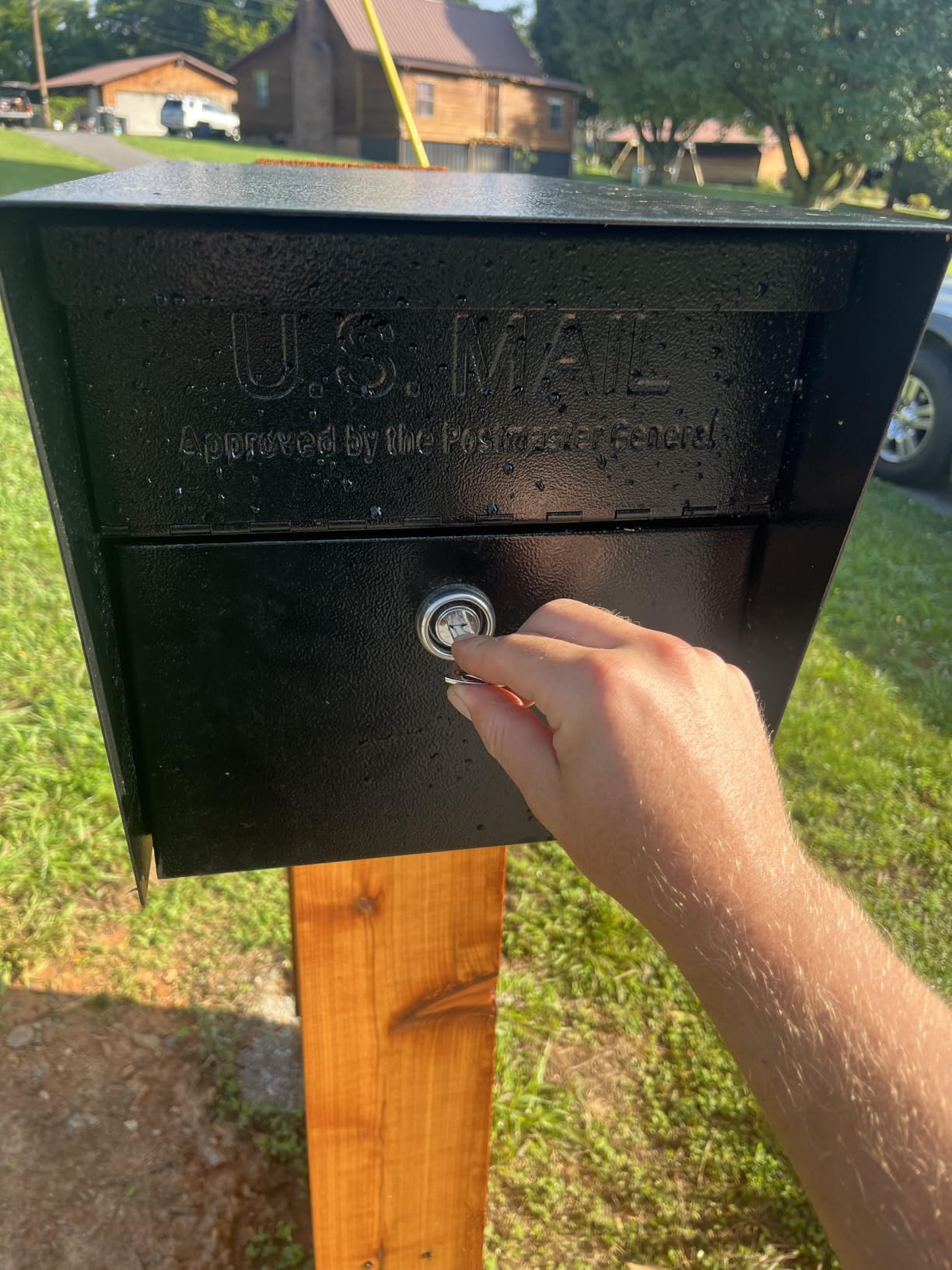 Mail Boss 7506 Mail Manager Curbside Locking Security Mailbox, Black, Large customer photo 2