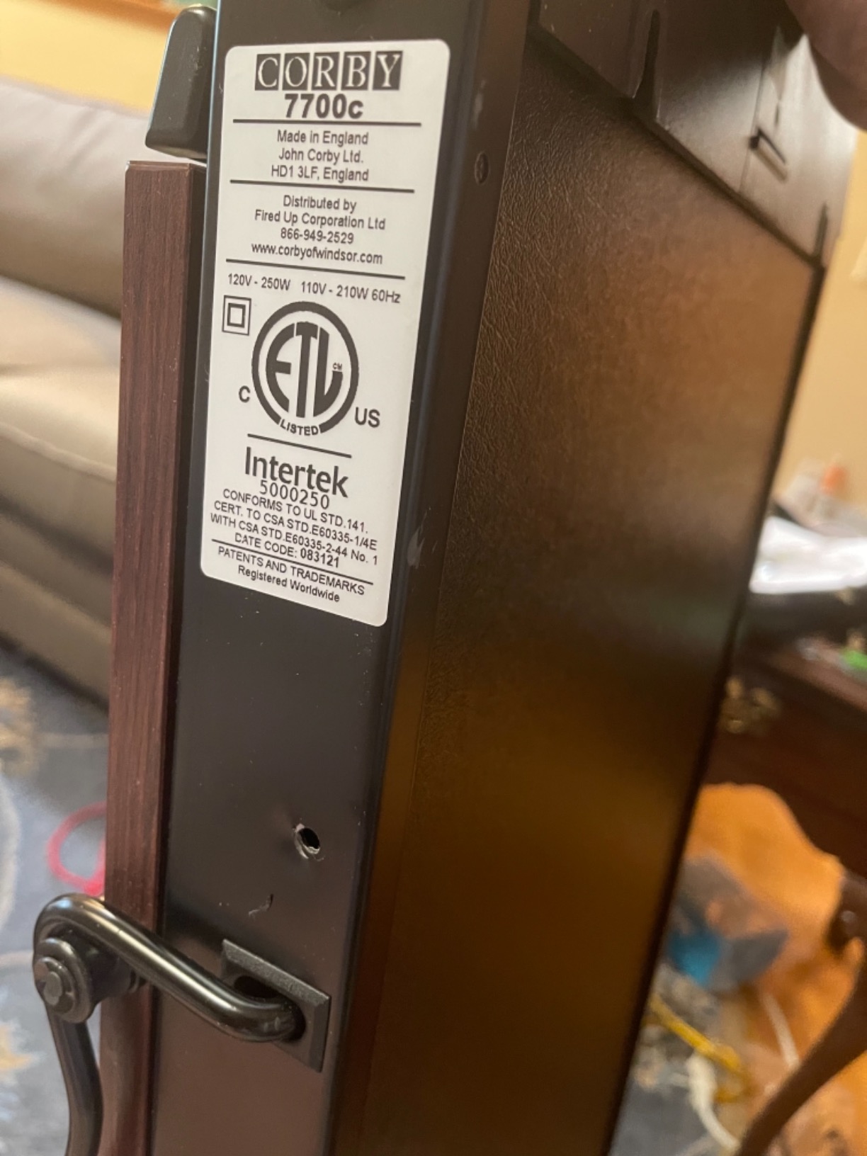 Corby 7700 Pants Press in Mahogany customer photo 2