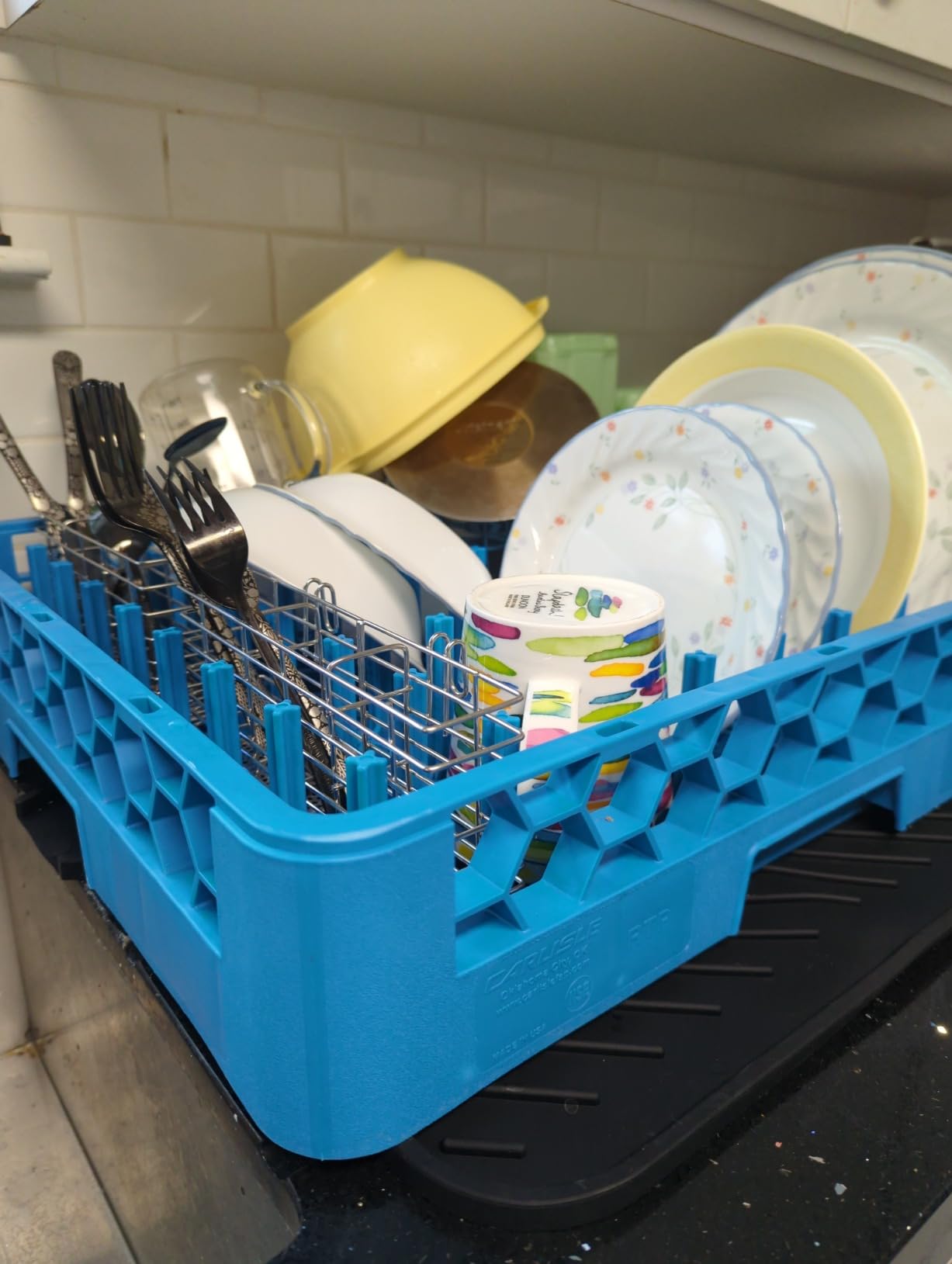 Carlisle RTP14 OptiClean All-Purpose Blue Tall Peg Plate/Tray Rack customer photo 1