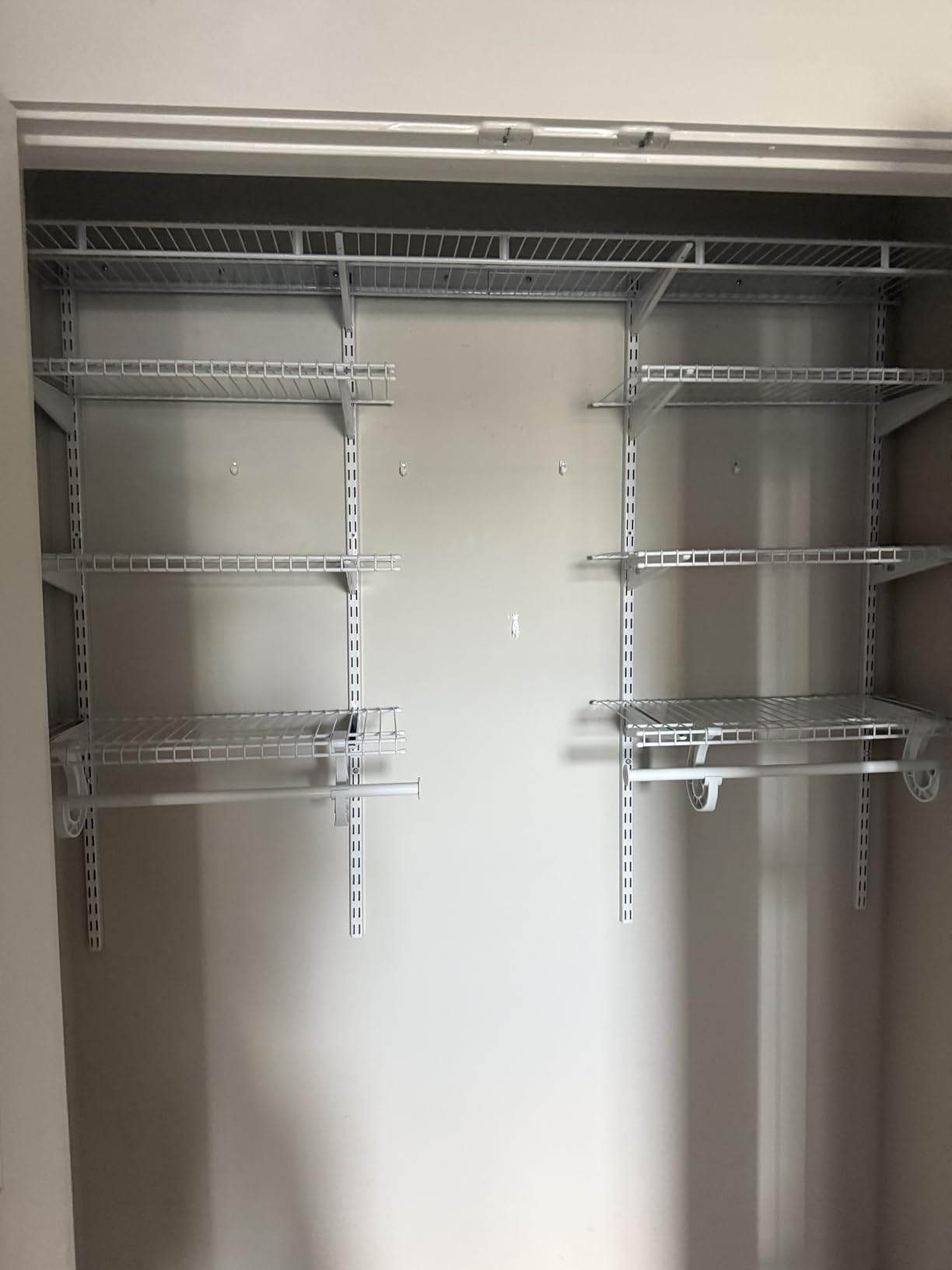ClosetMaid ShelfTrack Wire Closet Organizer System, Adjustable from 5 to 8 Ft., with Shelves, Clothes Rods, Hardware, Durable Steel, White customer photo 1