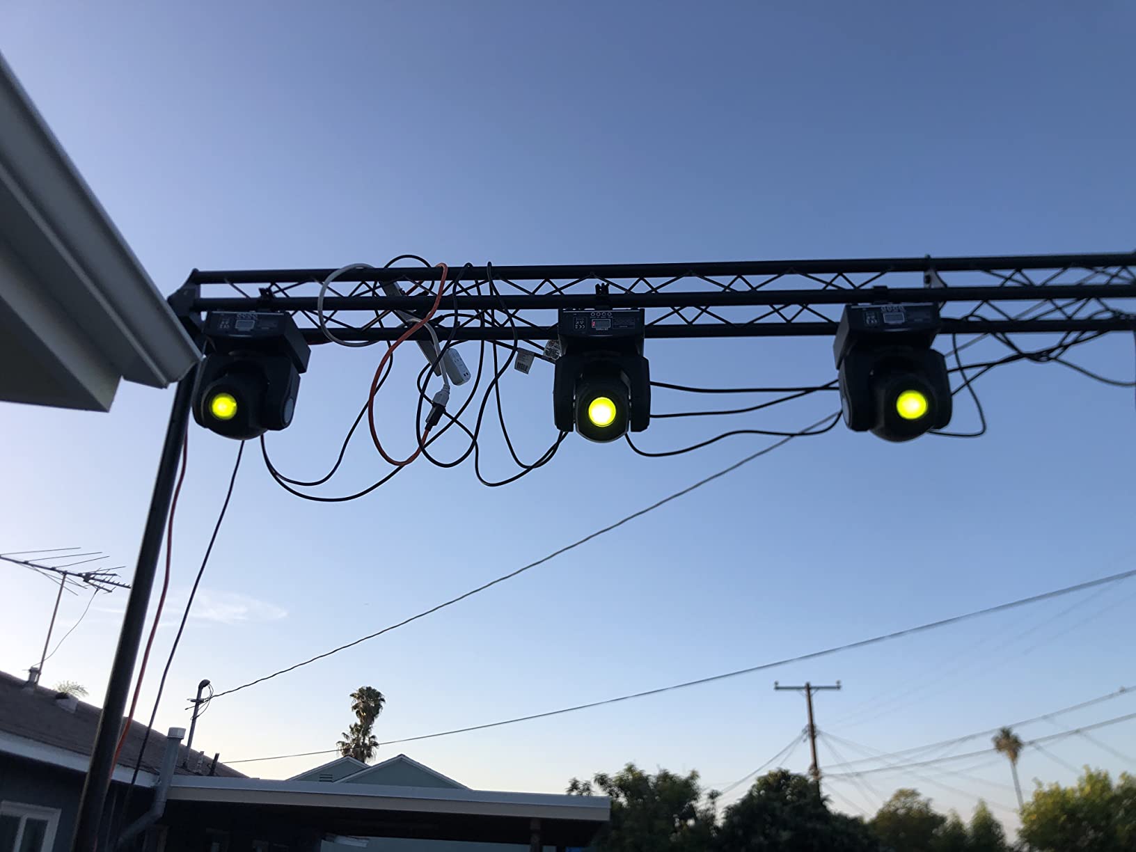 GRIFFIN Triangle Lighting Truss Stand System 15FT (Hand-CrankUP Plus) - DJ Booth Trussing Kit for Light Cans & Speakers - Pro Audio Stage Platform Hardware Package - Music Equipment Mount Gear Holder customer photo 2