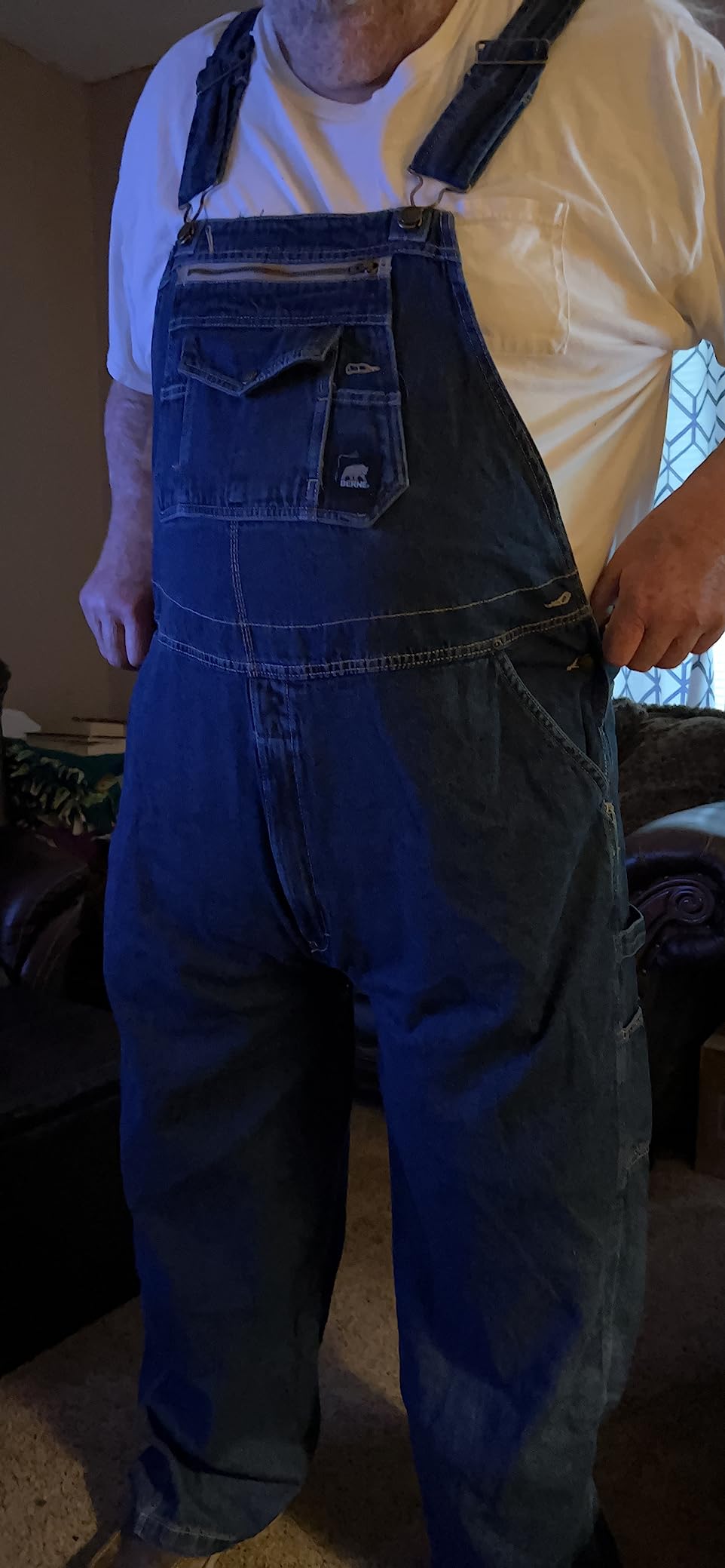 Berne Men's Heritage Unlined Washed Denim Bib Overall customer photo 1