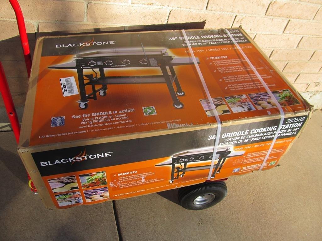 Blackstone 36 Inch 4 Burner 60,000 BTU Portable Steel Griddle Cooking Station with Foldable Legs, Grease Pan, and Storage Rack, Black customer photo 2