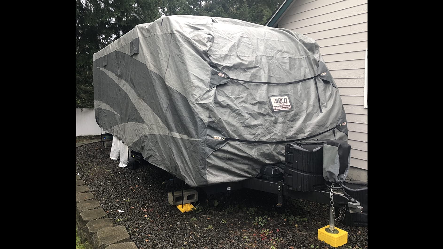 ADCO 52245 Designer Series SFS Aqua Shed Travel Trailer RV Cover - 28'7 Inch - 31'6 Inch, Gray customer photo 2