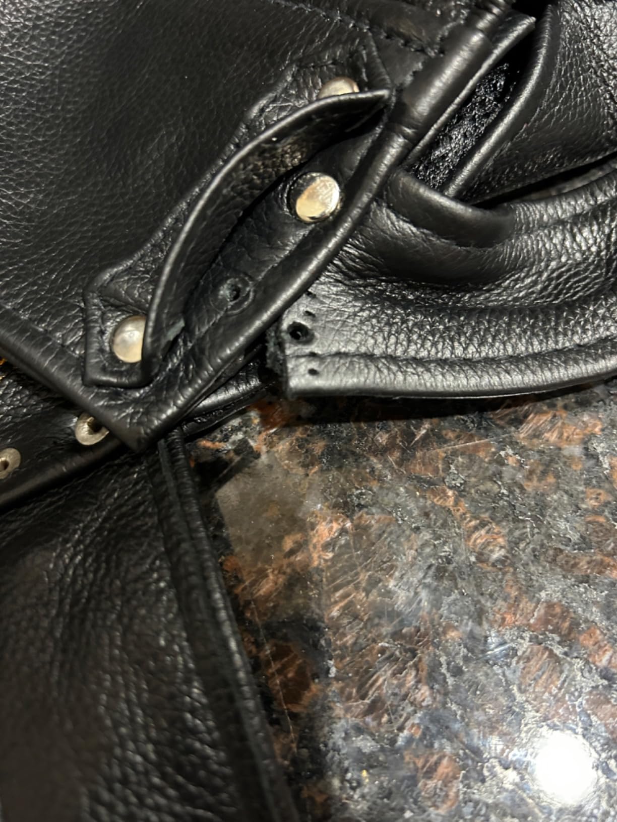 Milwaukee Leather Chaps for Men's Black Prime Leather Zipped Thigh Pocket-Mesh Lined Motorcycle Rider Chap-SH1190 customer photo 2