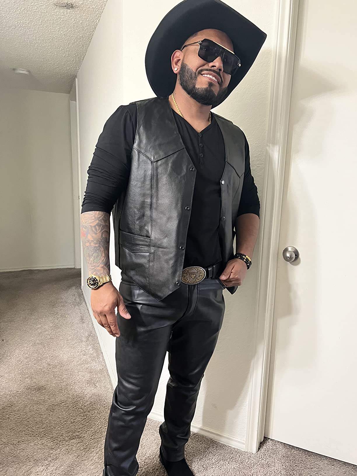 EVENT LEATHER EL5310 Black Motorcycle Leather Vest for Men - Riding Club Adult Motorcycle Vests customer photo 1