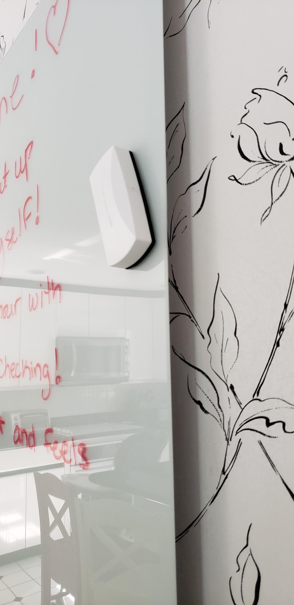 Magnetic White Glass Dry-Erase Board Set - 5' x 3.4' - Includes Magnets, Hardware & Marker Tray customer photo 2