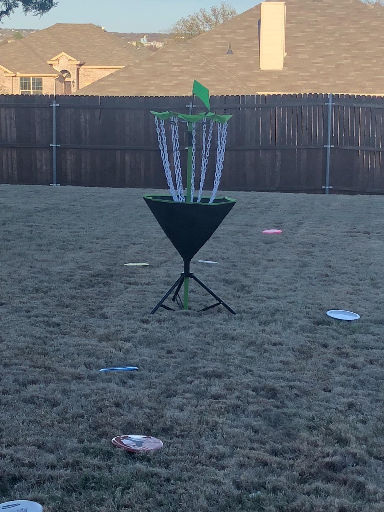 Franklin Sports Disc Golf Baskets - Portable Disc Golf Target with Chains Included - Disc Golf Basket Stand Equipment for Hole + Course Creation customer photo 2