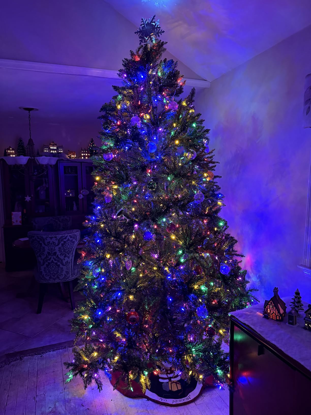 National Tree Company 10 ft Pre-Lit Dunhill Fir Full Artificial Christmas Tree, 1,200 LED Lights, 5,090 Tips, Foot Pedal, 10 Light Functions, Includes Stand, Green customer photo 1