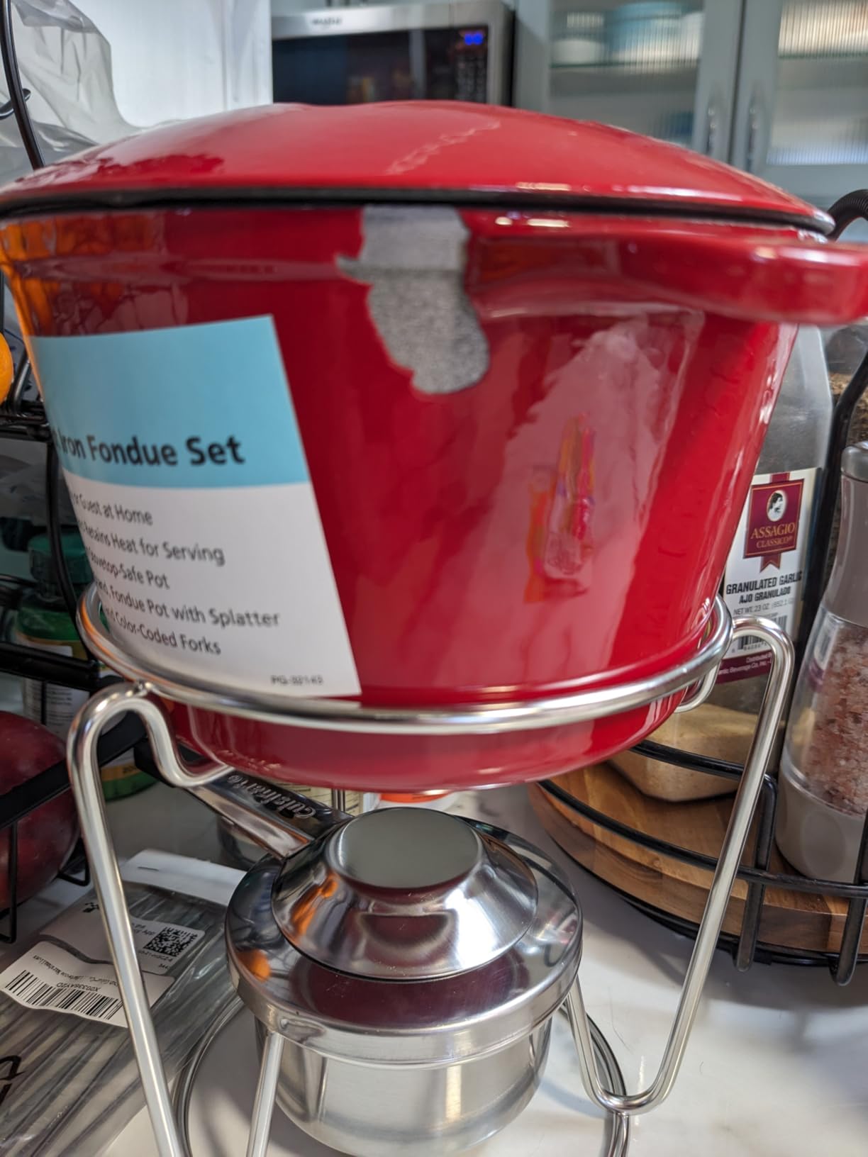 Cuisinart 13-Piece Cast Iron Fondue Set, Red customer photo 1