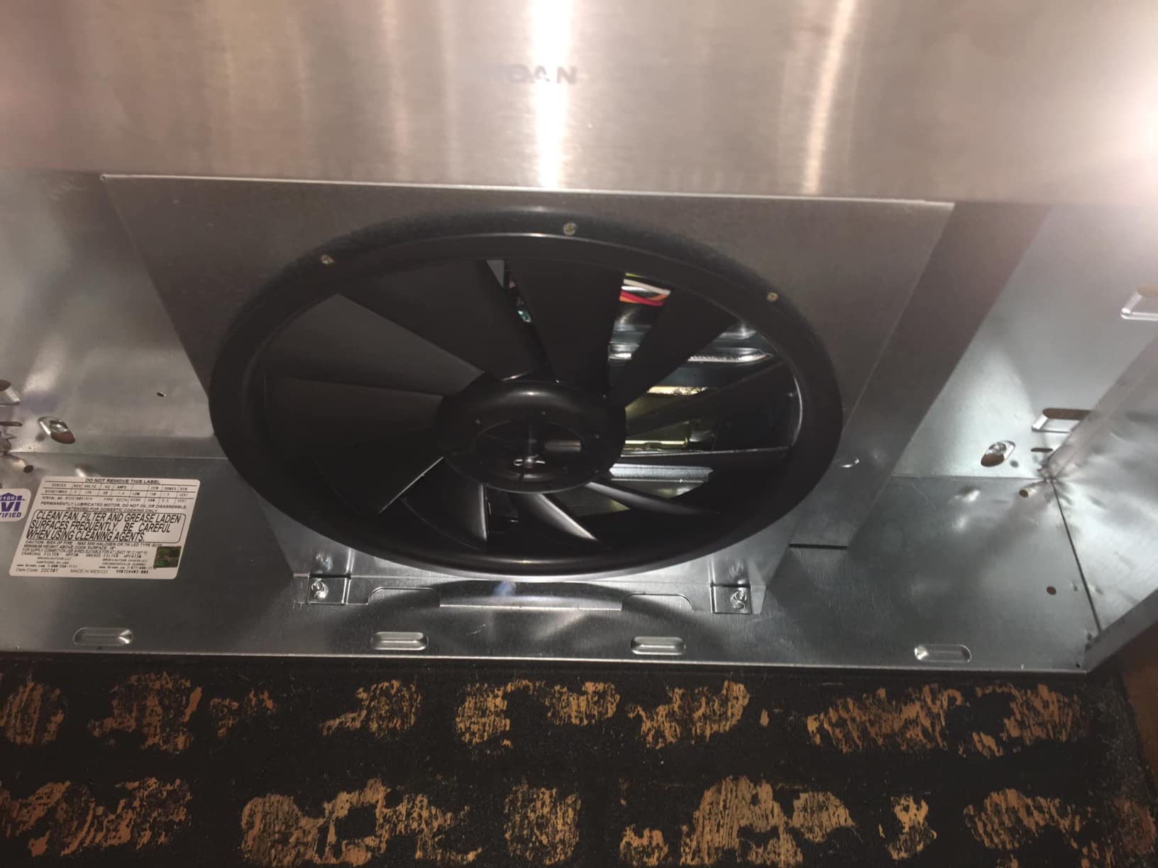 Broan-NuTone BCSQ130SS Three-Speed Glacier Under-Cabinet Range Hood with LED Lights ADA Capable, 1.5 Sones, 375 Max Blower CFM, 30-Inch, Stainless Steel customer photo 2