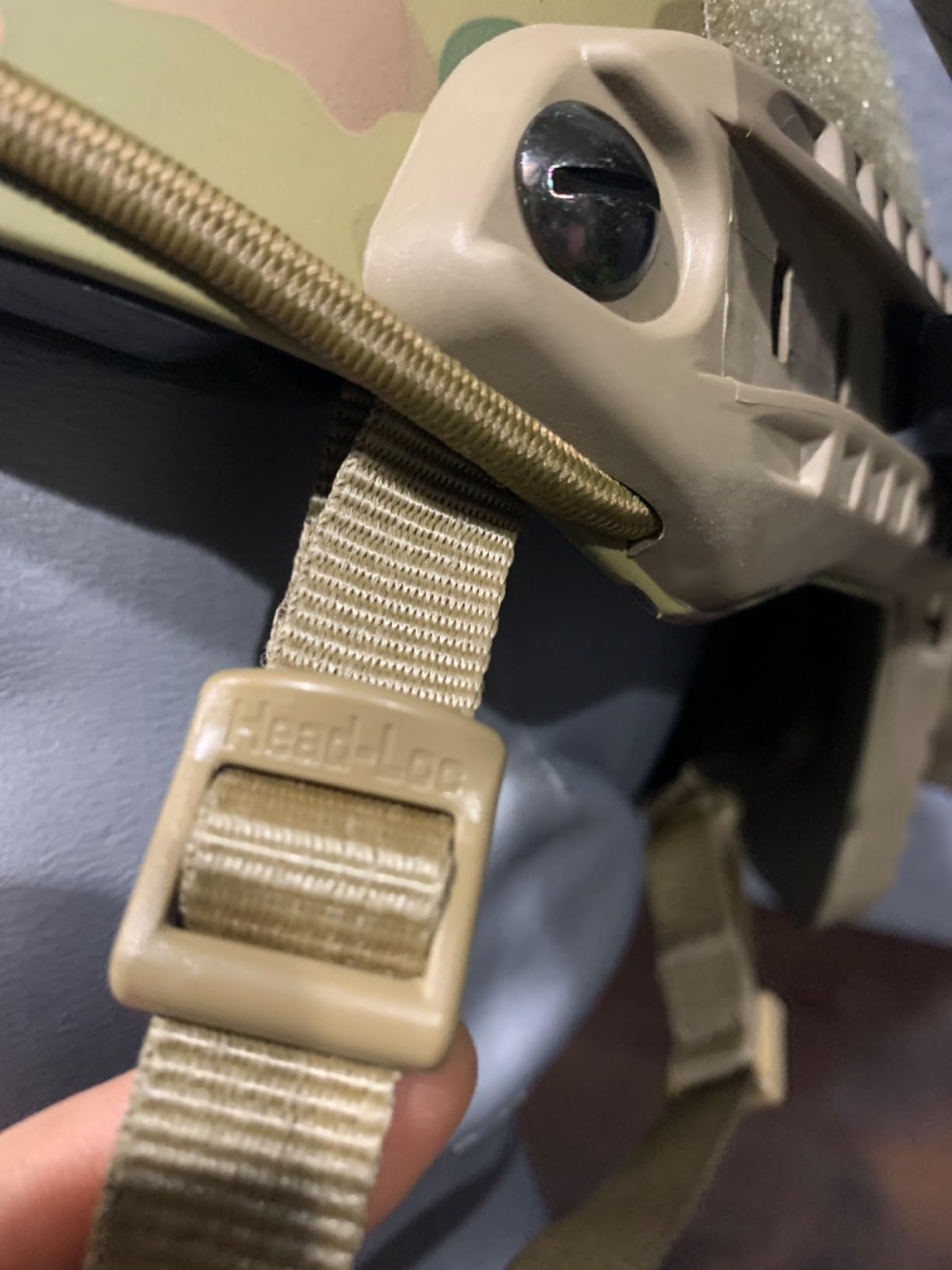 Lancer Tactical Medium - Large Industrial Durable ABS Plastic Constructed Maritime Helmet w/Adjustable 20mm Side Rail Adapter Padding Stickers NVG Shroud Bungee Retention Goggle Clip customer photo 2
