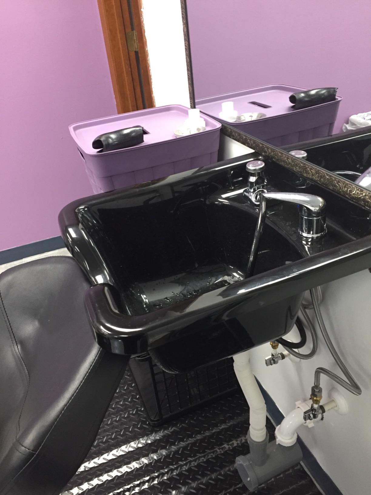 BYOOTIQUE Shampoo Bowl Salon Sink with Gel Neck Rest CUPC Vacuum Breaker | Square Wall Mounted, Hair Washing Basin Station, Portable Shampoo Bowl, with Hair Trap, for Home Barbershop Nursing Home customer photo 2