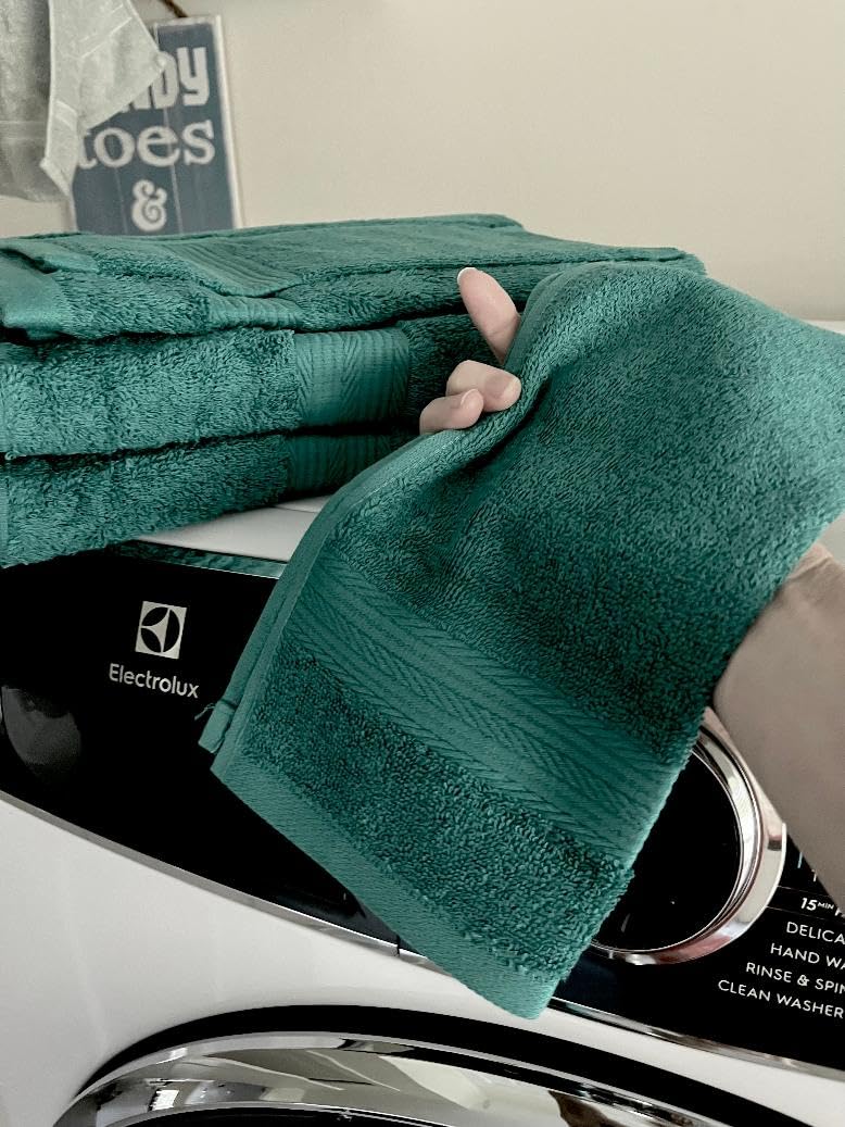Amazon Basics 6-Piece Fade-Resistant 100% Cotton Towel Set for Bathroom, Soft and Absorbent, 2 Bath Towels, 2 Hand Towels, 2 Washcloths, Gray customer photo 2