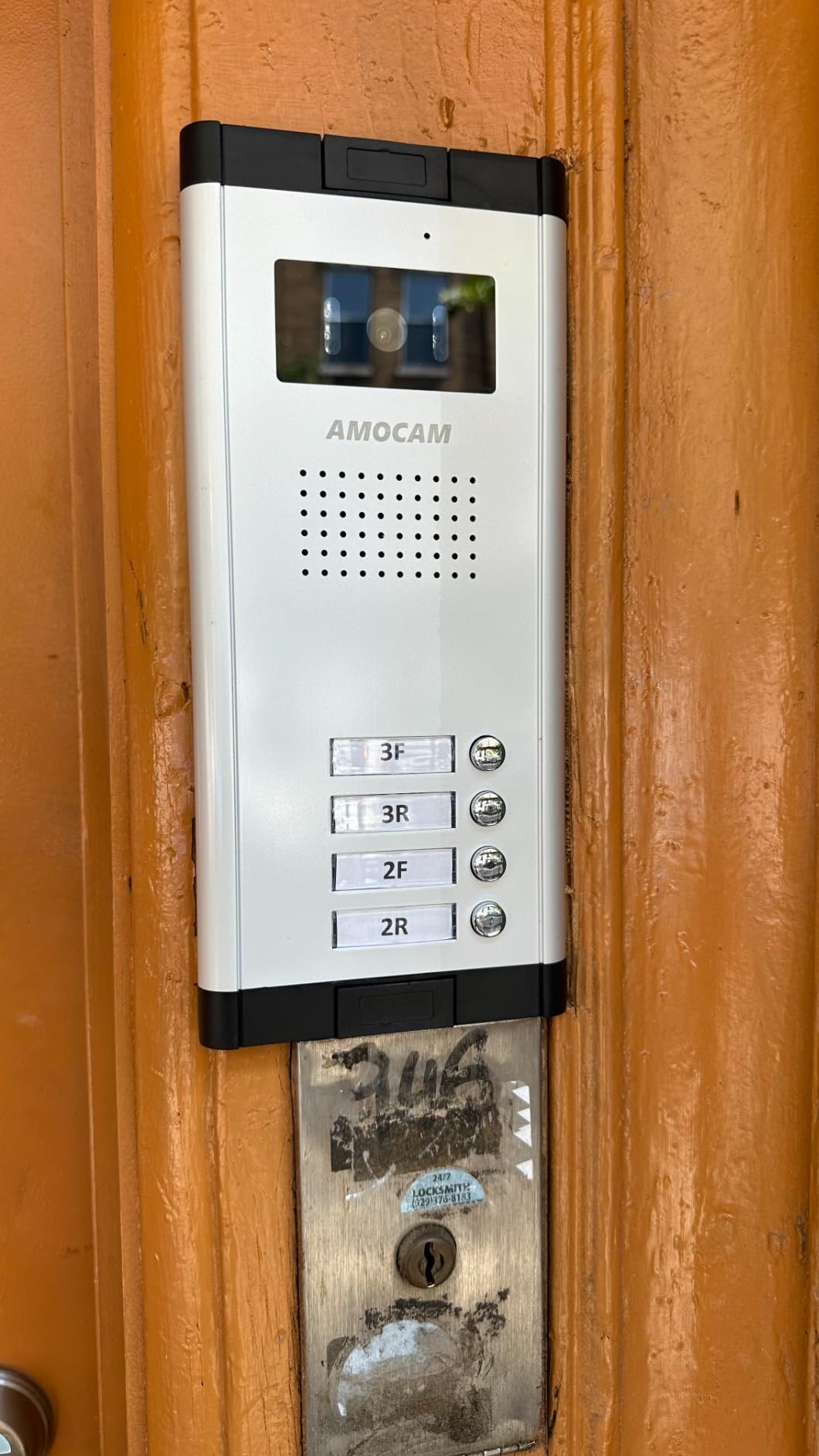 Apartment Video Intercom System, 4 Units Household Video Doorbell | Wired 7 Inches Monitor, IR Outdoor Camera, Monitoring, Unlock, 2 Way Intercom, 1-Camera and 4-Screen for Home Apartment customer photo 1