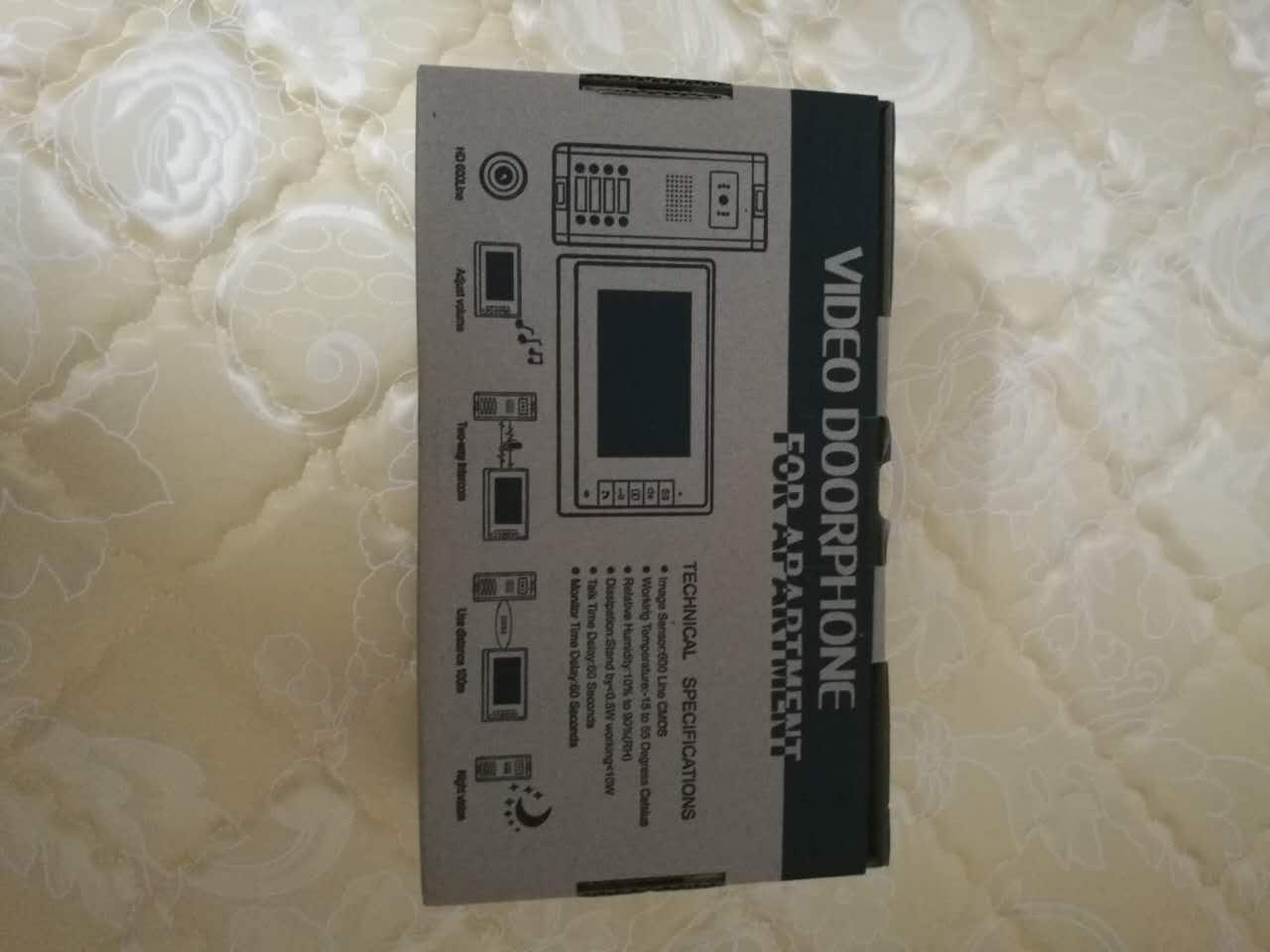 Apartment Video Intercom System, 4 Units Household Video Doorbell | Wired 7 Inches Monitor, IR Outdoor Camera, Monitoring, Unlock, 2 Way Intercom, 1-Camera and 4-Screen for Home Apartment customer photo 2