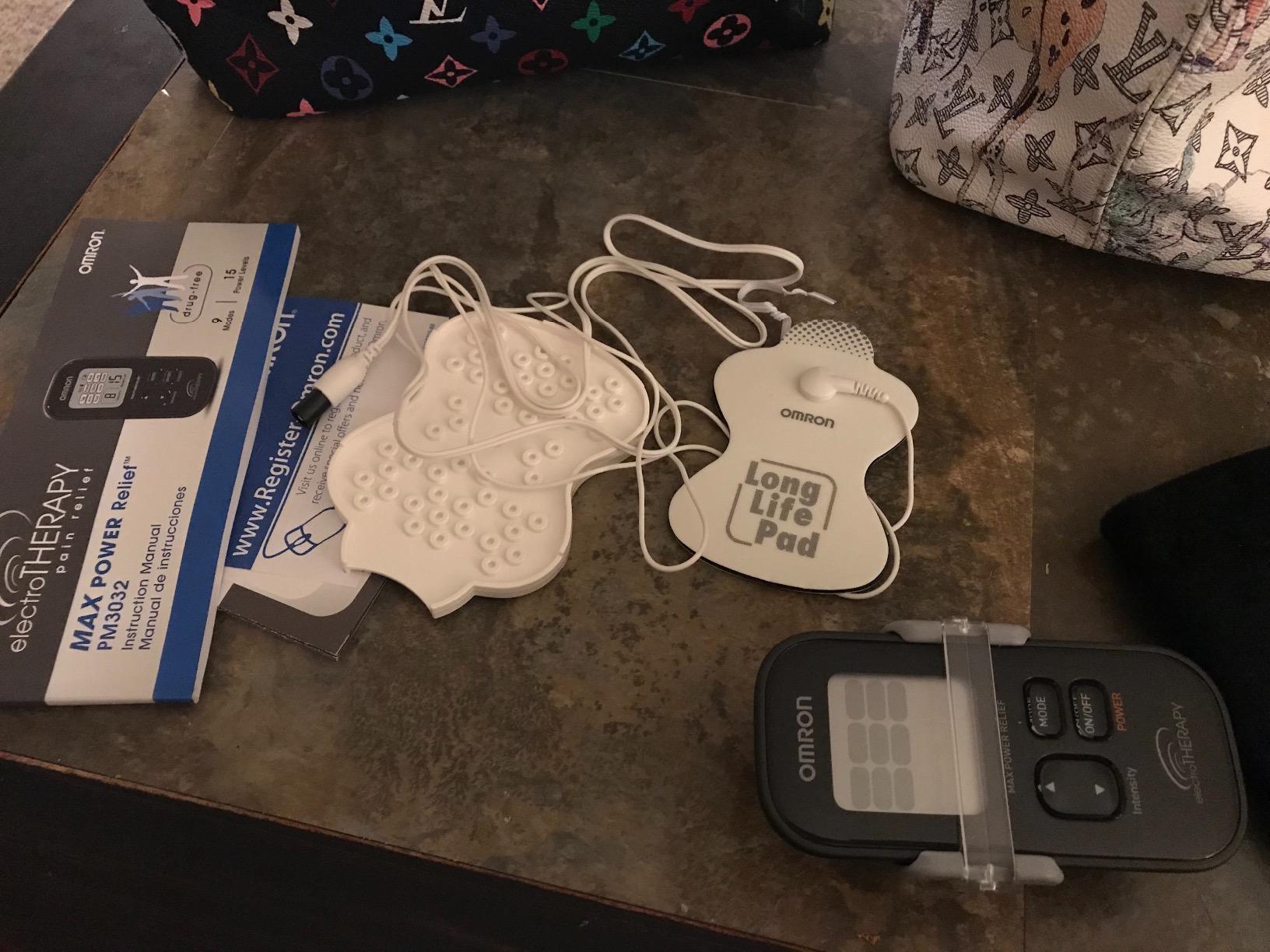 Omron Max Power Relief TENS Unit Muscle Stimulator for Drug-Free Pain Relief - Portable Electric Massager for Muscles and Joints - Includes 2 Reusable TENS Unit Pads customer photo 1