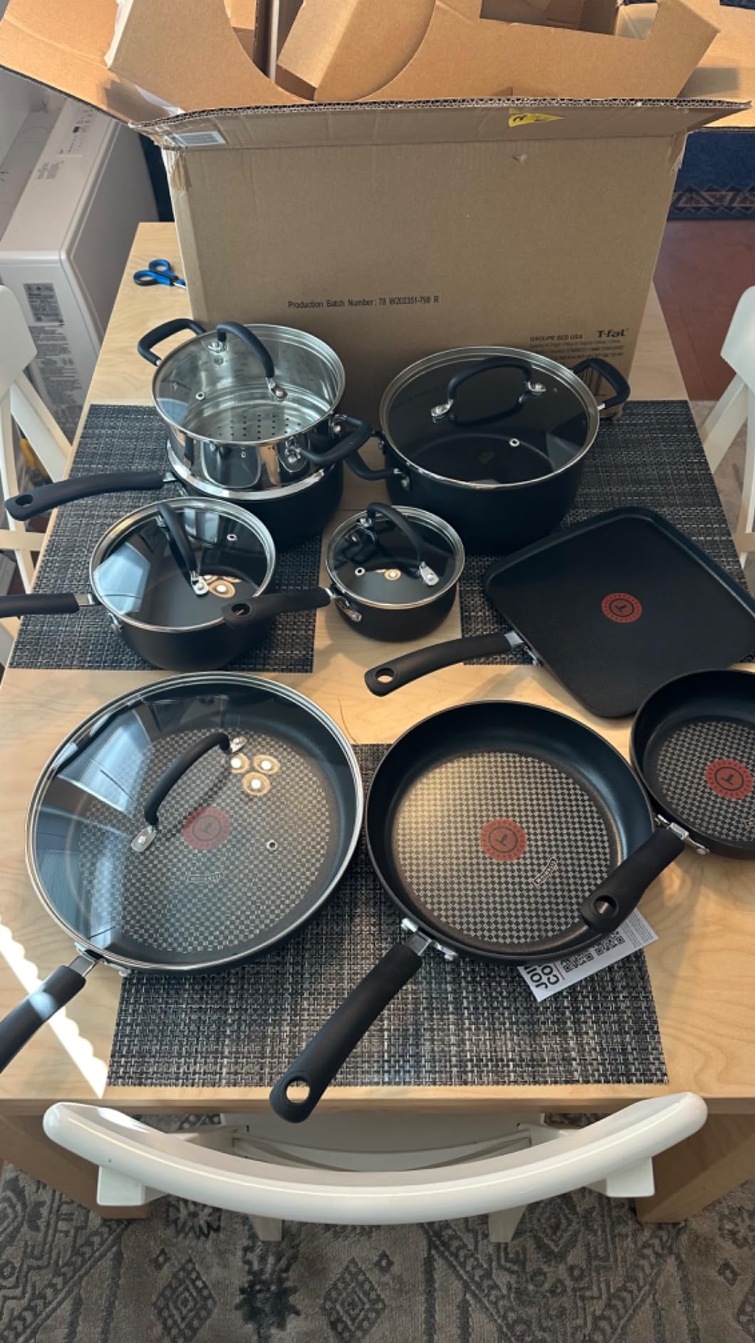T-fal Ultimate Hard Anodized Nonstick Pots and Pans Set, 14-Piece, Onyx customer photo 1
