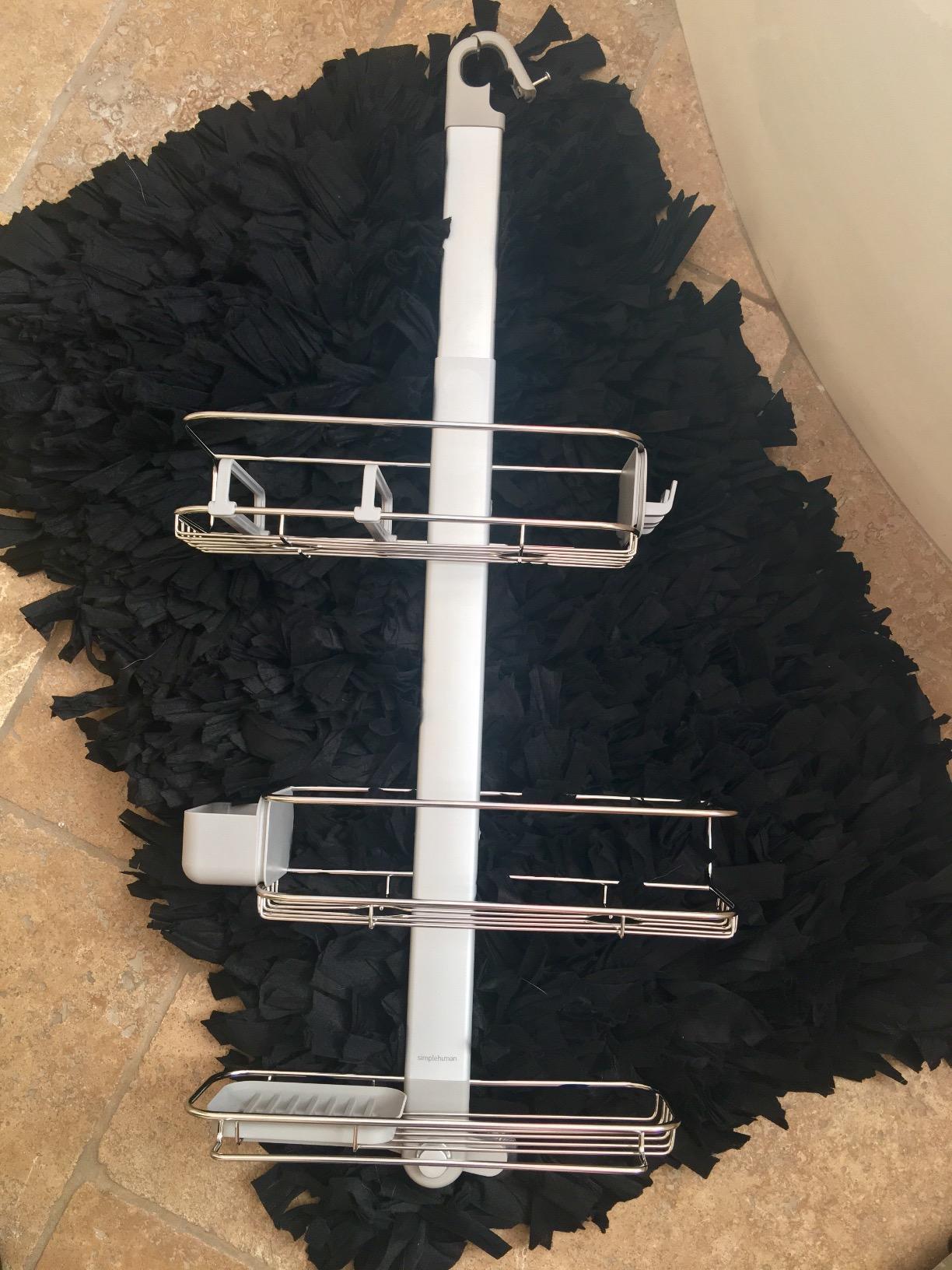 simplehuman Adjustable and Extendable Shower Caddy Large, Stainless Steel and Anodized Aluminum customer photo 2