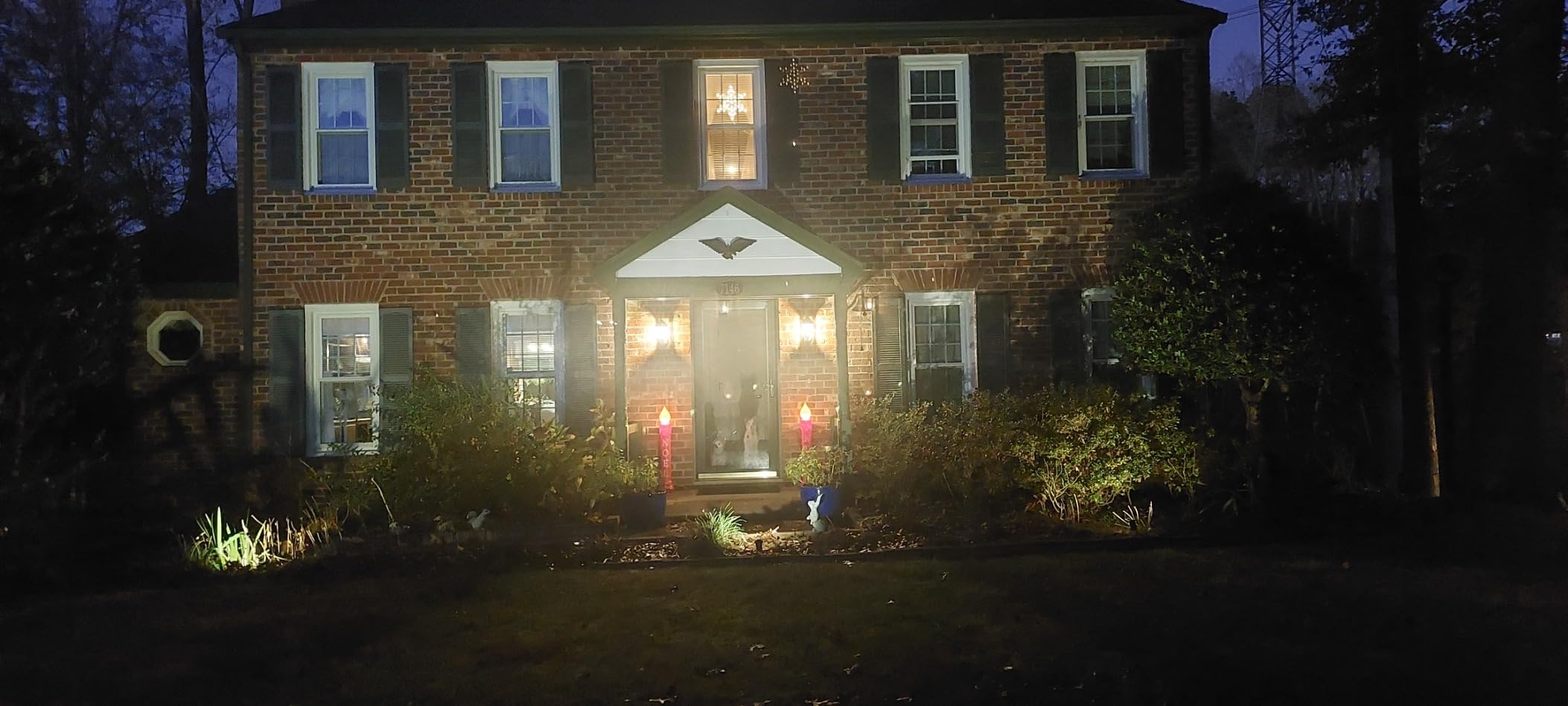 Union Products Blow Molded 39 Inches Plastic Realistic Lighted Noel Illuminated Candle with Electric Cord and Light Included, Red customer photo 2