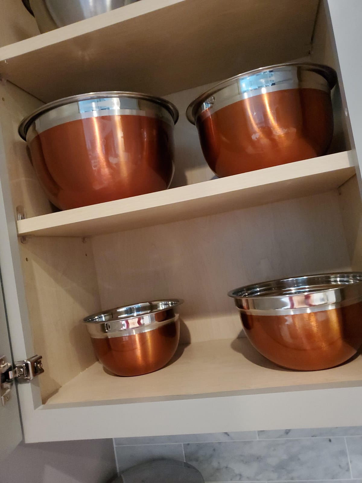 ExcelSteel Copper Tone Stainless Steel Mixing Bowls (Set of 4) customer photo 1