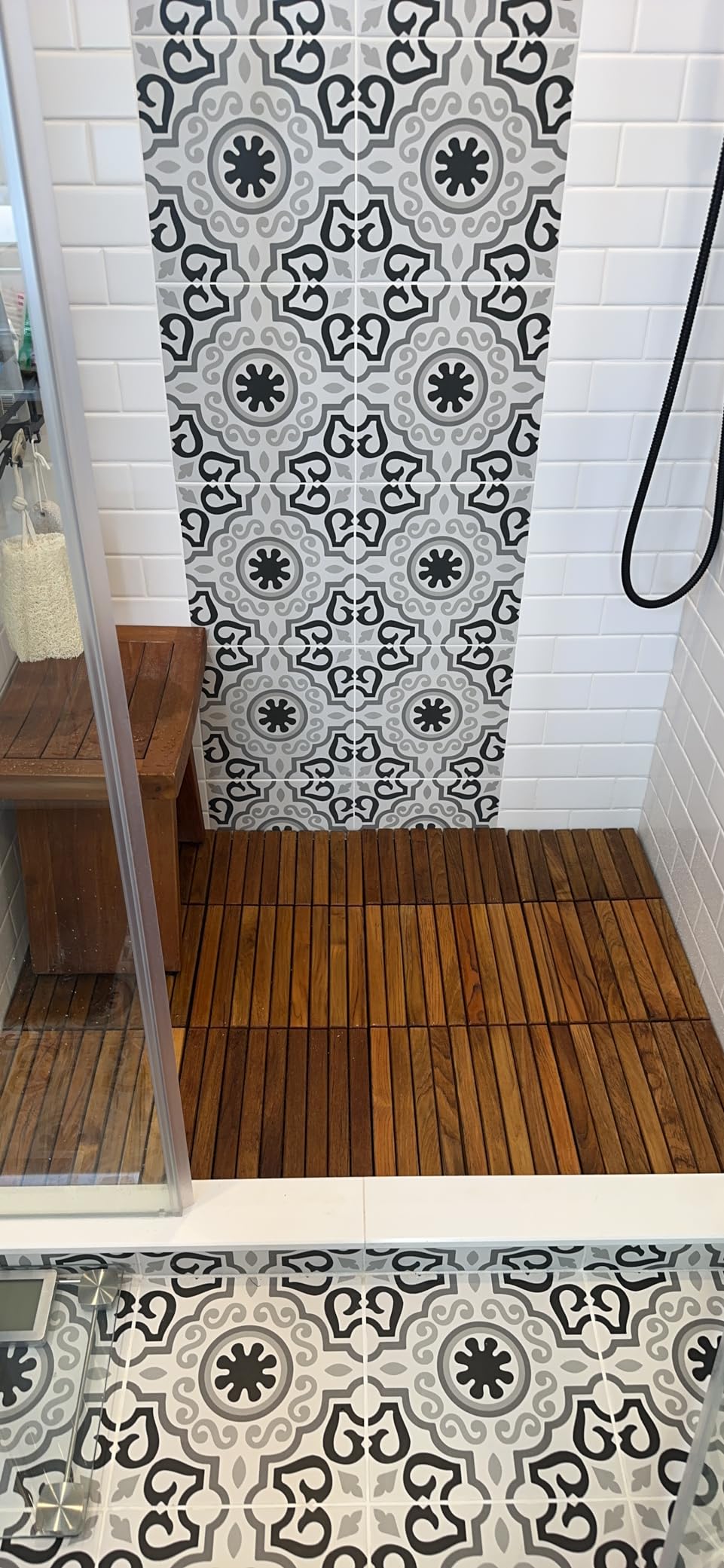 EZ-Floor Interlocking Flooring Tiles in Solid Teak Wood Oiled Finish (Set of 10), Long 9 Slat customer photo 1