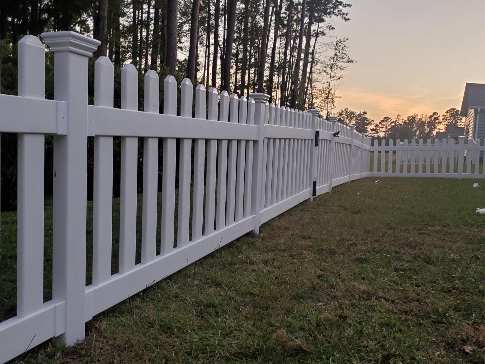 WamBam Newport Picket Fence, White Vinyl DIY No Dig Kit | 3ftH x 6ftW, 1 Panel + 1 Post, ZP19002 customer photo 1
