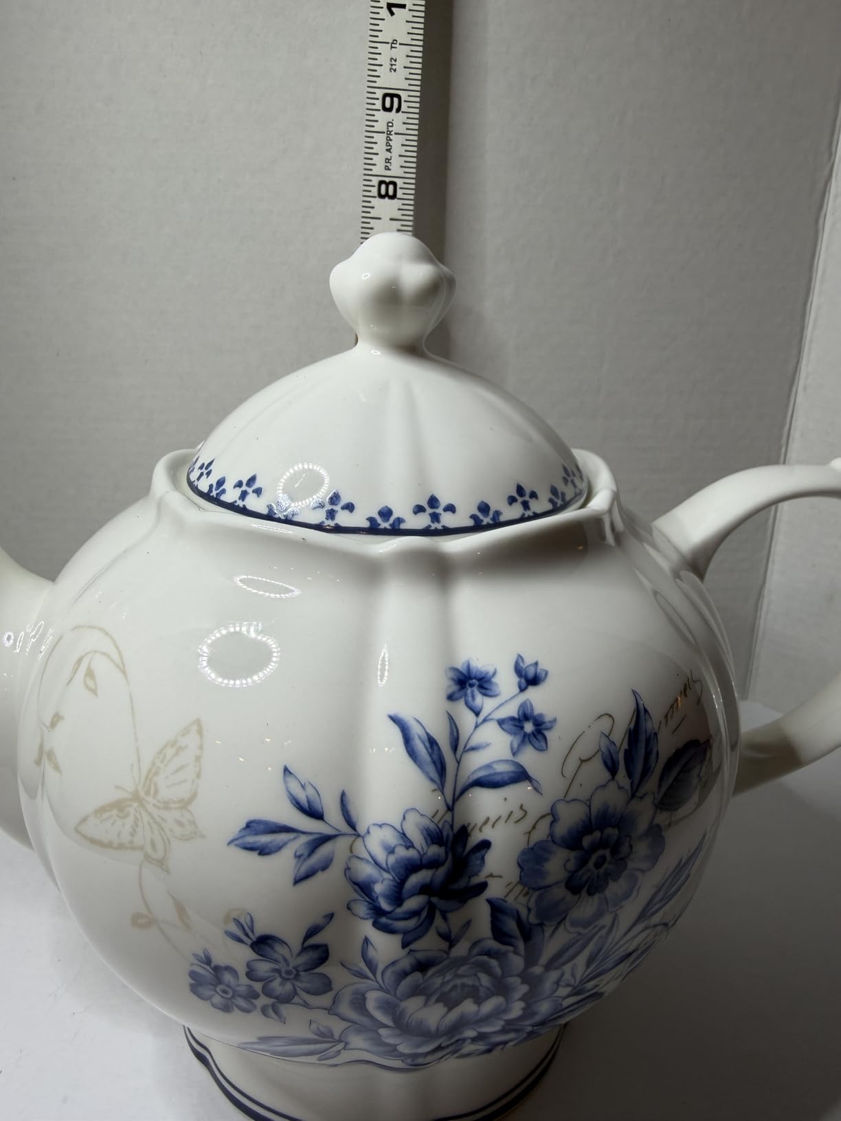 Brew To A Tea Blue Dream Tea Set, 48oz Teapot, 8oz Tea Cups, Saucers, Sugar Bowl, Creamer, Porcelain, Blue customer photo 1