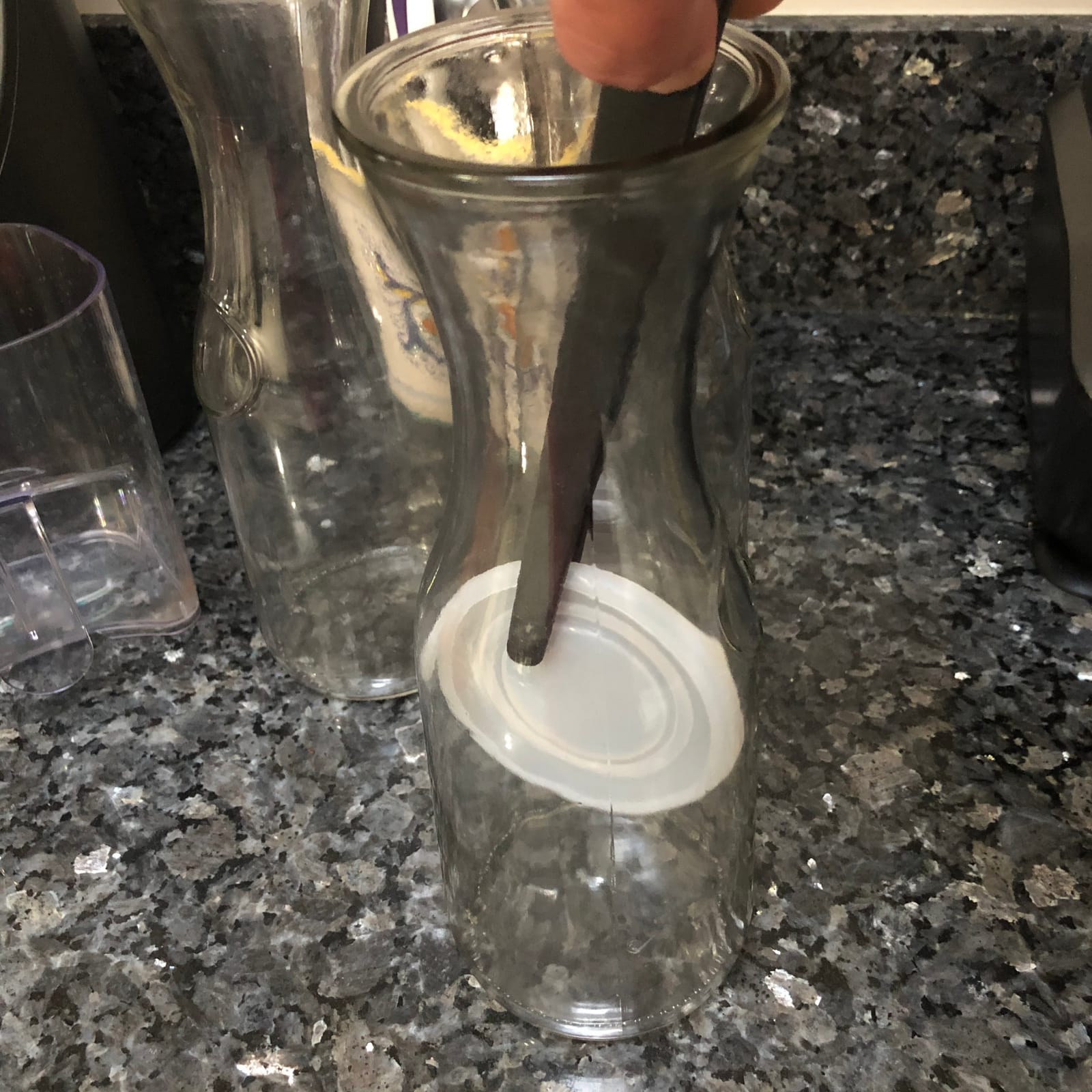 Chefcaptain Large Glass Wine Carafes With Snap-On Lids, Set Of 3 (50 Oz/1.49L Each), Lead-Free, For Water, Juice, Milk, Mimosa Bar customer photo 1