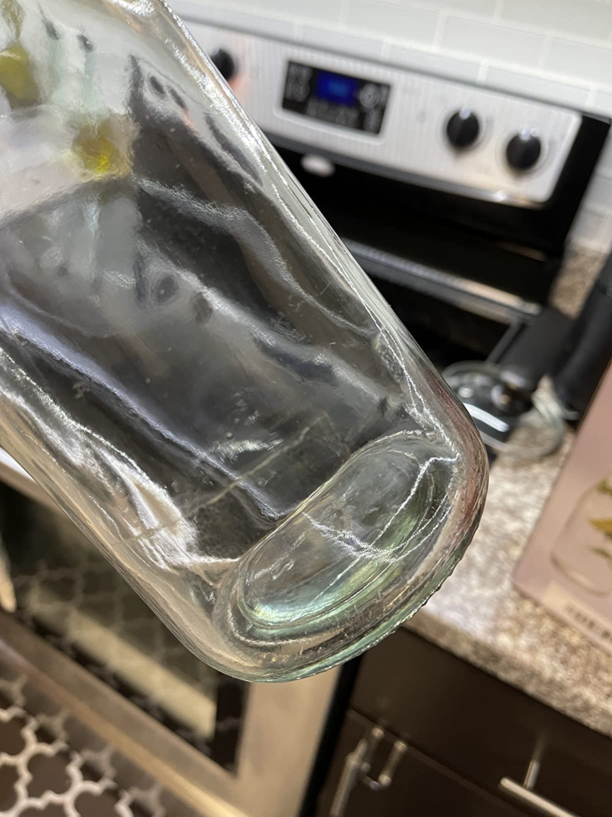 Chefcaptain Large Glass Wine Carafes With Snap-On Lids, Set Of 3 (50 Oz/1.49L Each), Lead-Free, For Water, Juice, Milk, Mimosa Bar customer photo 2