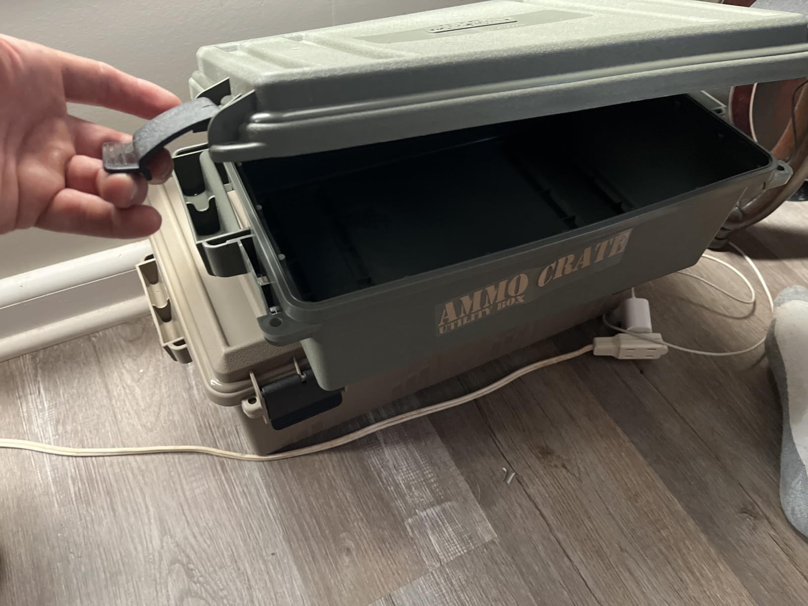 MTM ACR4-18 Ammo Crate Utility Box - Carry up to 65lbs of gear - Stackable design, double padlock for security - Water-resistant O-ring seal - Army Green customer photo 1