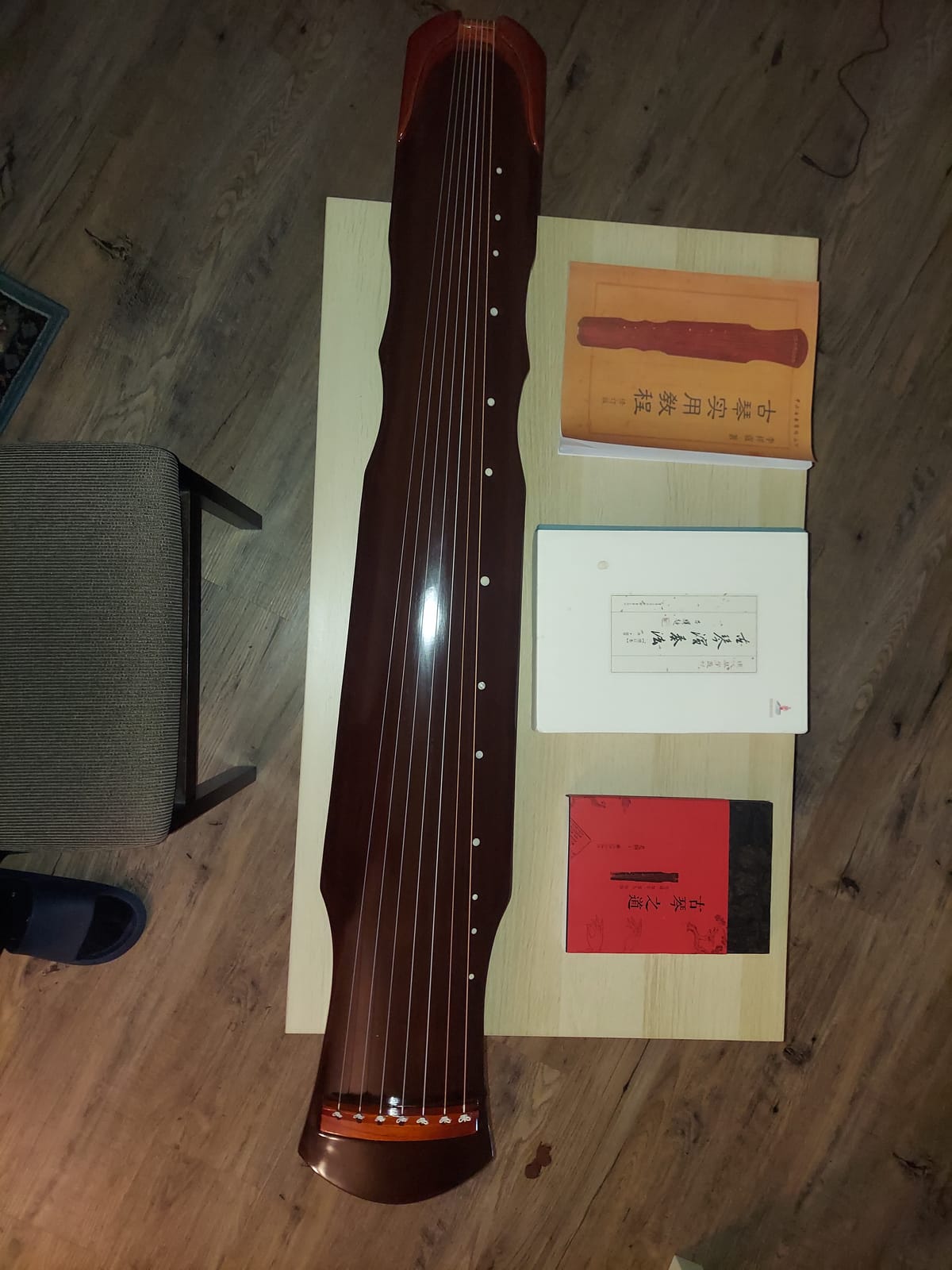 OrientalMusicSanctuary Aged Paulownia Guqin for Performers - 7 String Chinese Zither - INCLUDES INSTRUCTIONAL BOOK BY LI XIANGTING customer photo 2