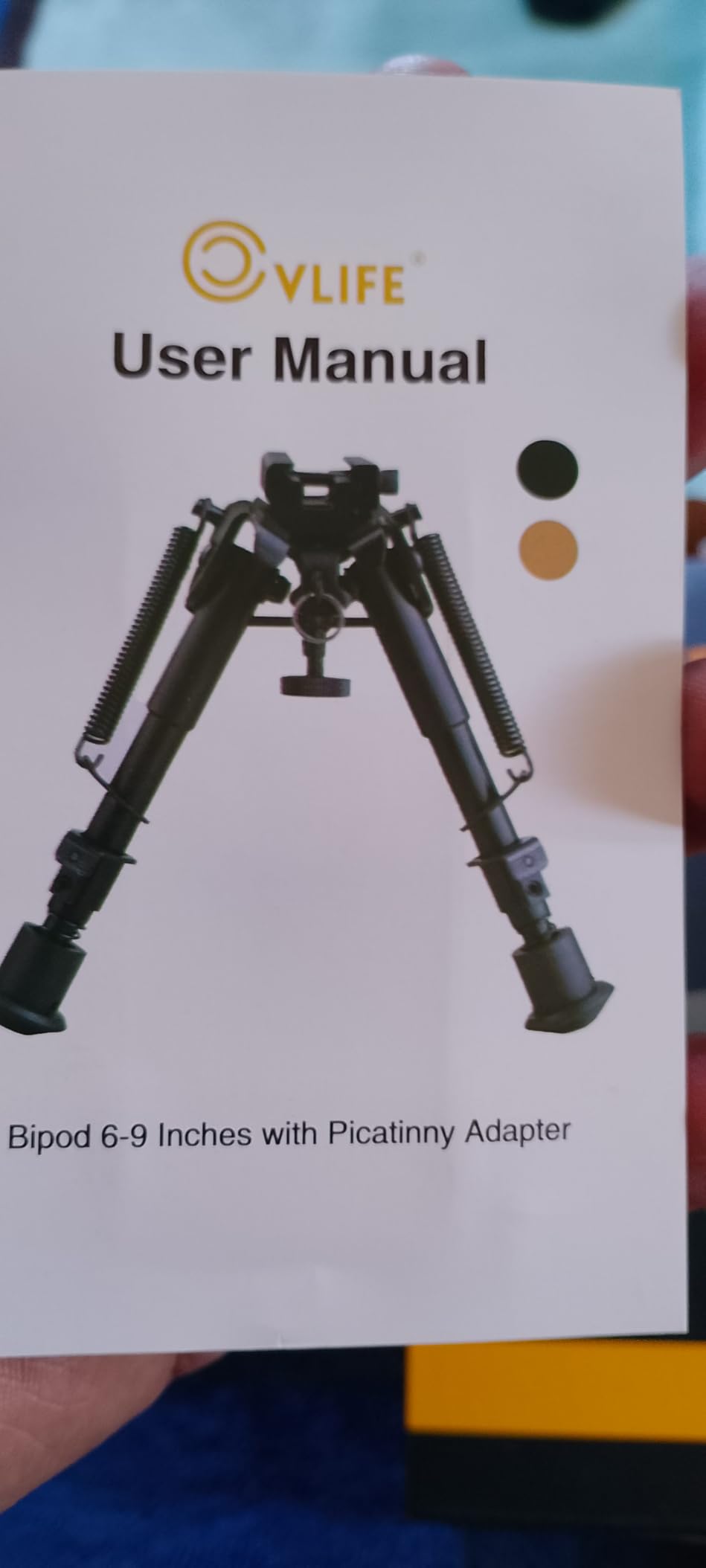 CVLIFE 6-9 Inches Picatinny Bipod Adjustable Spring Return with Picatinny Adapter customer photo 1