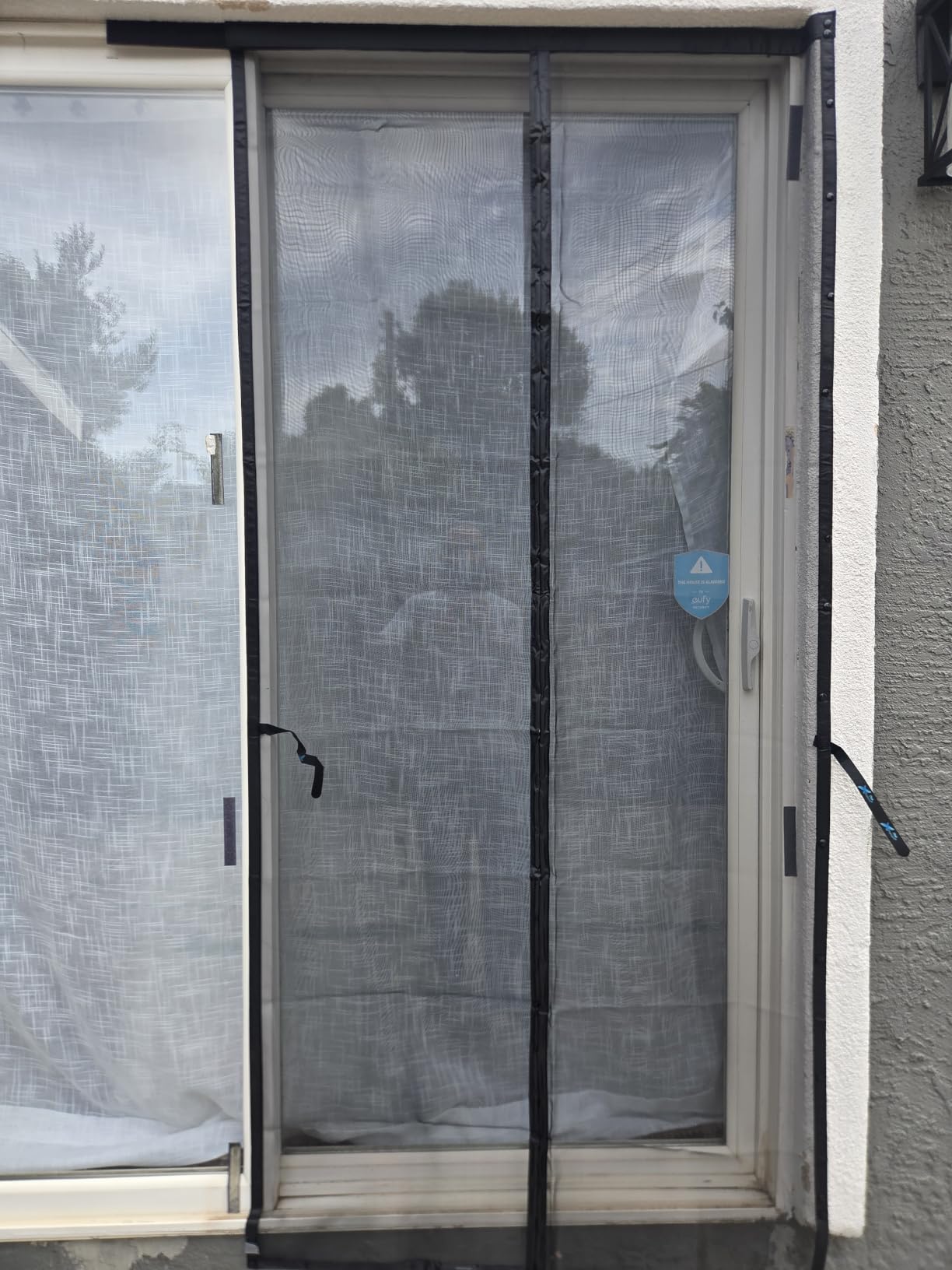 Flux Phenom Magnetic Screen Door - Bugs Out, Breeze in - 9min Install Auto-Sealing Heavy Duty Double Stitched Mesh, 52 Magnets, Hands Free Sliding & Patio Doors Net, Pet & Kid Friendly, 38 x 82 Inch customer photo 1