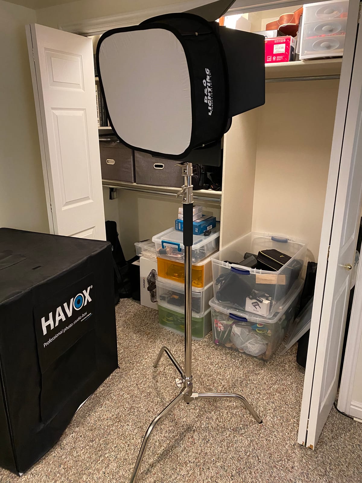 NEEWER Pro 100% Stainless Steel Heavy Duty C Stand with Boom Arm, Max Height 10.5ft/320cm Photography Light Stand with 4.2ft/128cm Holding Arm, 2 Grip Head for Studio Monolight, Softbox, Reflector customer photo 2