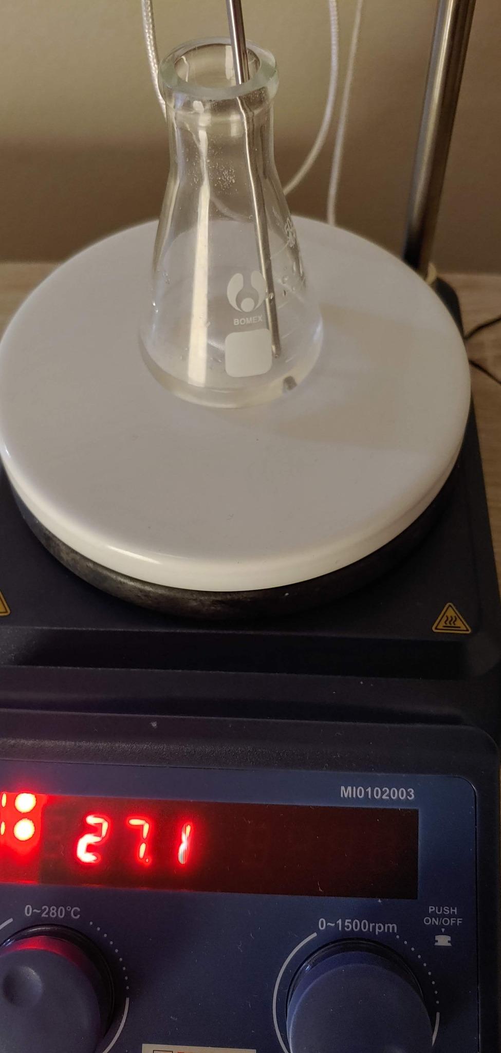 FOUR E'S SCIENTIFIC Magnetic Stirrer Hot Plate, 280℃/536°F, Max 5L, 110V | 100-1500rpm, 600W, 5 Inch Plate with Temp Probe Sensor & Stir Bar (Not Include Stand) customer photo 1