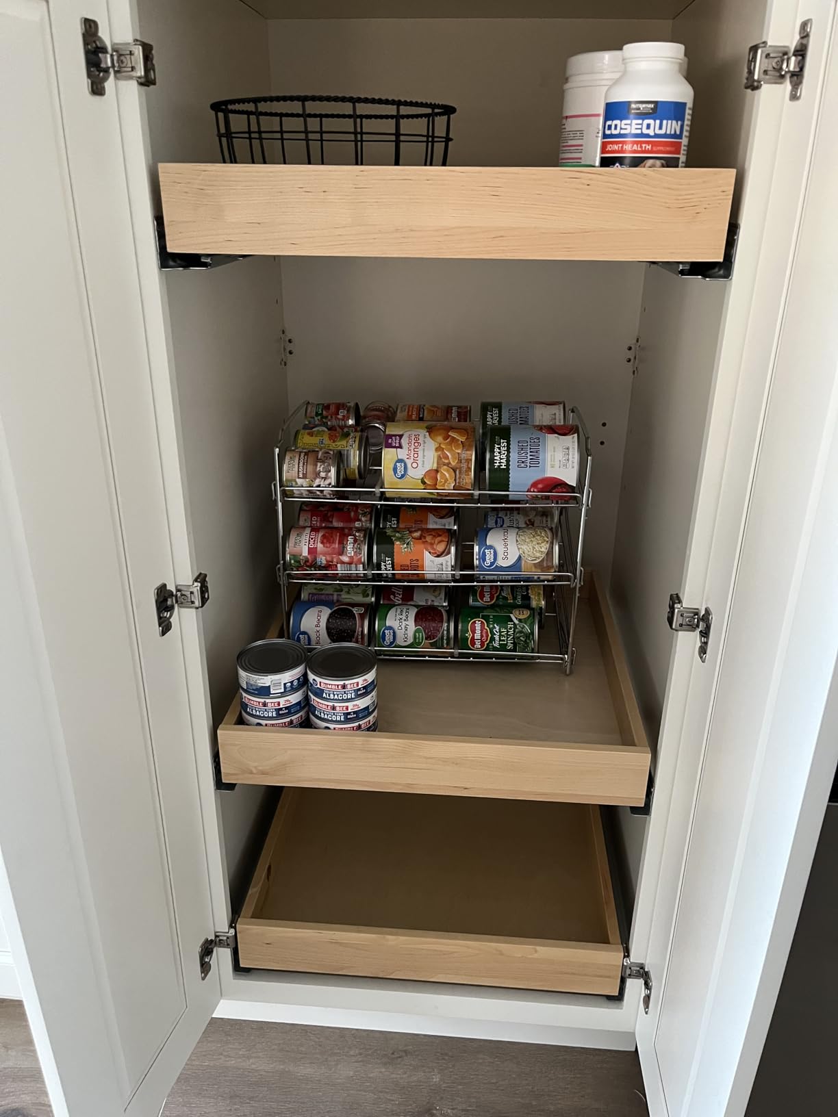 Simple Houseware 3-Tier Stackable Can Organizer Rack Hold 36 Cans, Chrome customer photo 2