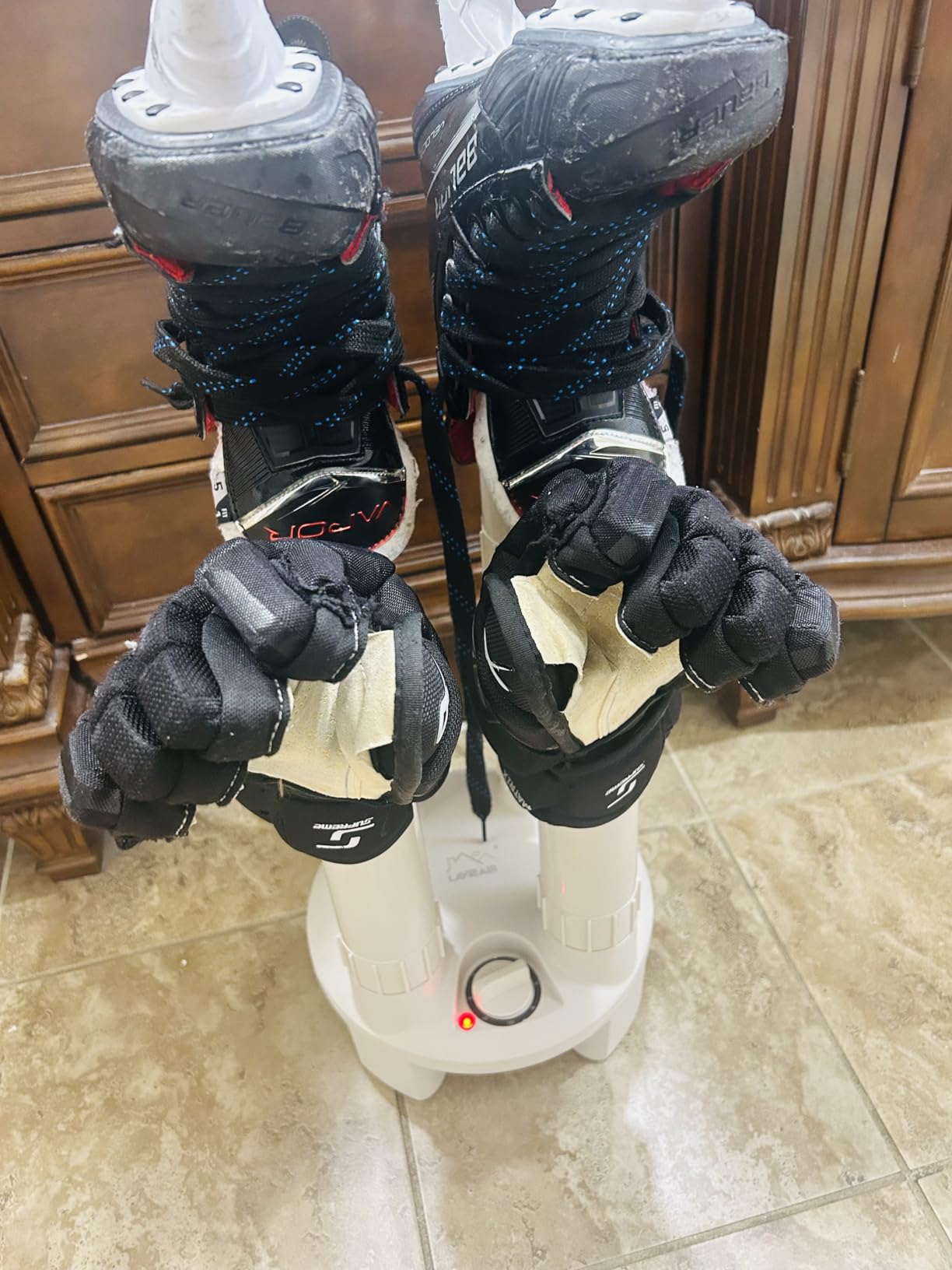 LAVIEAIR Boot Dryer, Shoe Dryer and Glove Dryer with Timer and Fan, White customer photo 2