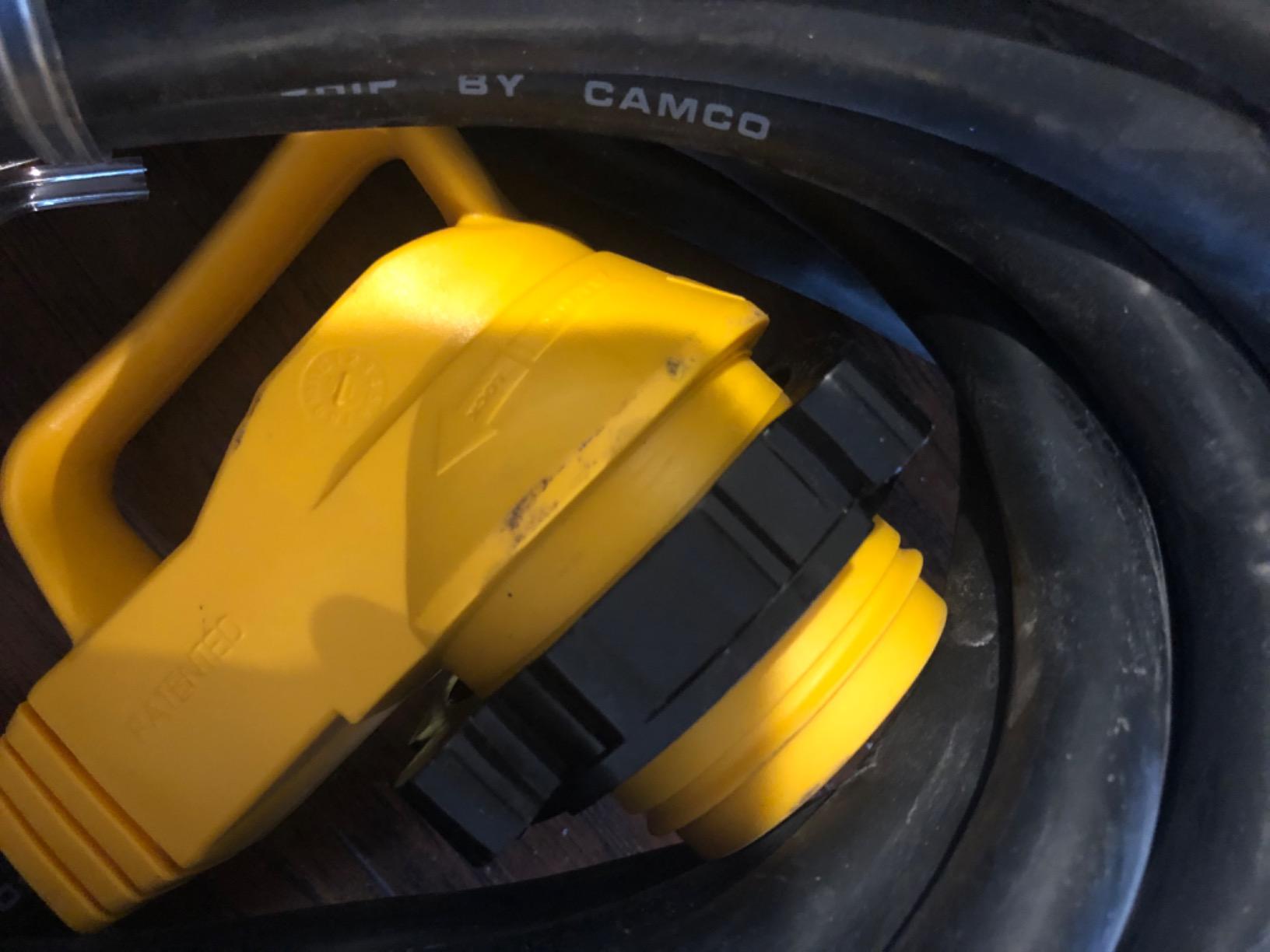 Camco Power Grip 50-Ft 30 Amp RV Extension Cord w/ 90° Heads Locking End -Features NEMA TT-30P Male & L5-30R Locking Female Connectors - Rated for 125V/3,750W - 100% Copper 10-Gauge Wire (55525) customer photo 1