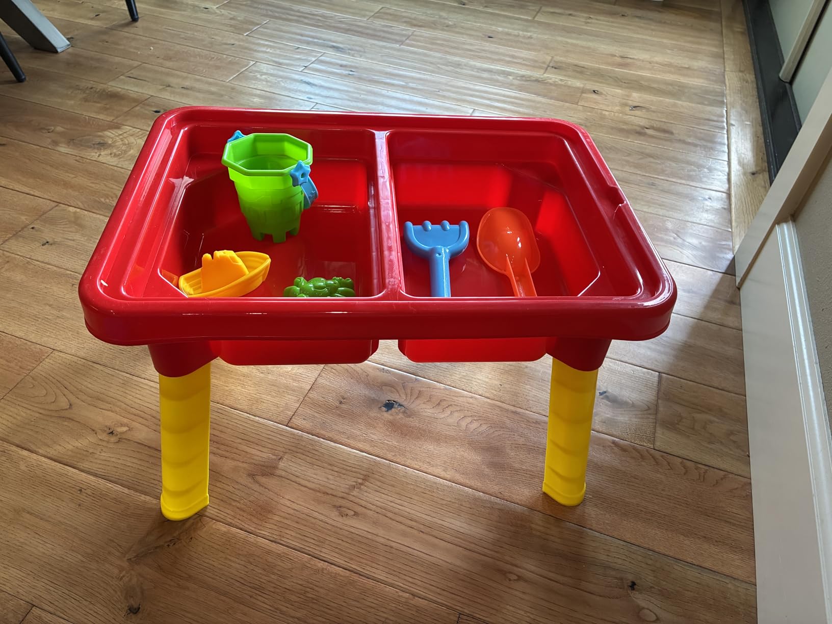 Kidoozie - Sand 'n Splash Activity Table | Scoop, pour and build at stand-up height - dual sensory bins with a cover for backyard mornings or playroom days, Ages 2+ customer photo 1