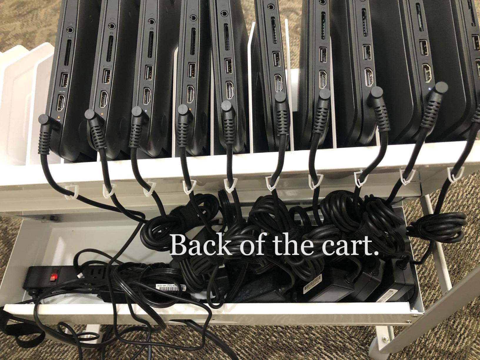 LUXOR 16-Tablet / Chromebook Open Charging Cart, Easily Accessible, UL and cUL Listed 125V/15A Power Strip (LOTM16) customer photo 2