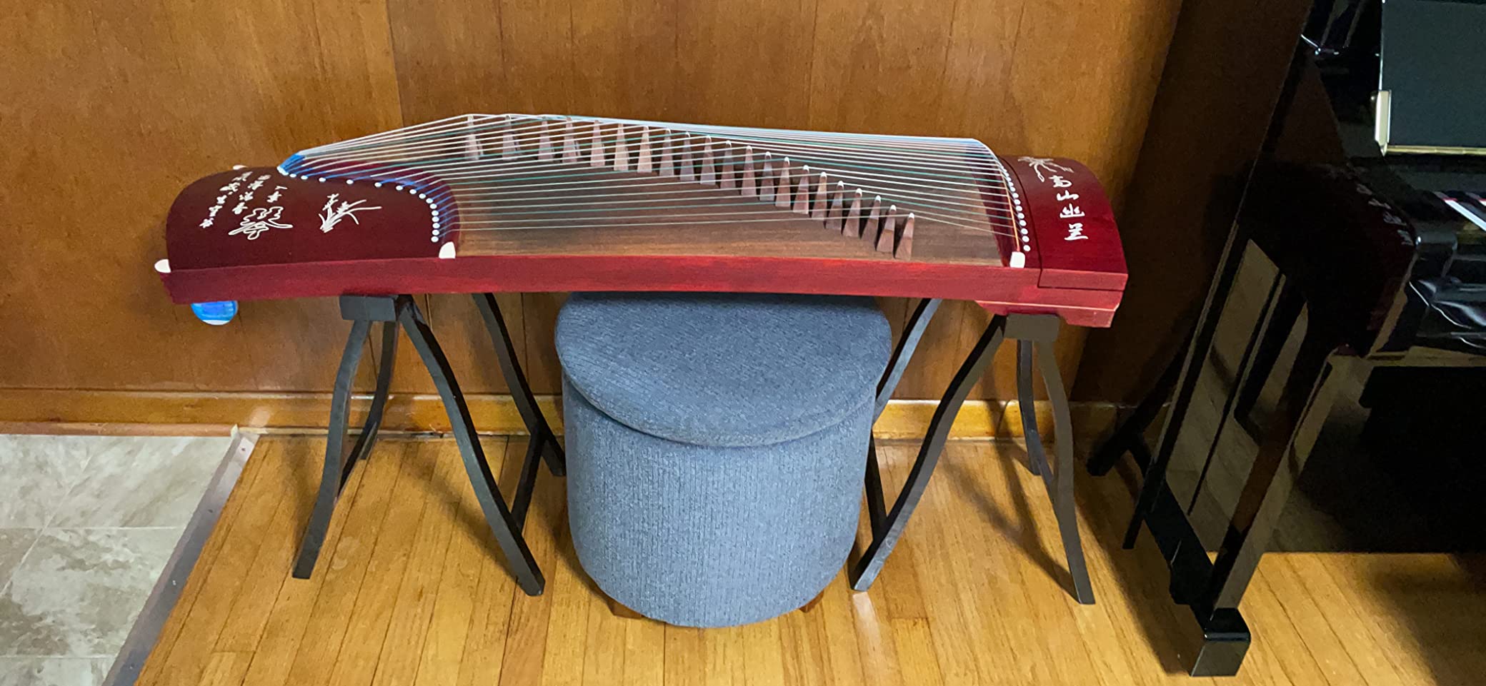 OrientalMusicSanctuary Paulownia Travel Guzheng - Rosewood - Travel Sized Guzheng - INCLUDES COMPREHENSIVE TUTORIAL BOOK AND ETUDES customer photo 1